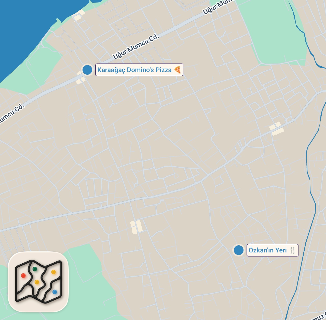 Map of 2 spots from ÖĞRENCİNİN YÜZÜNÜ GÜLDÜREN SERİ 3