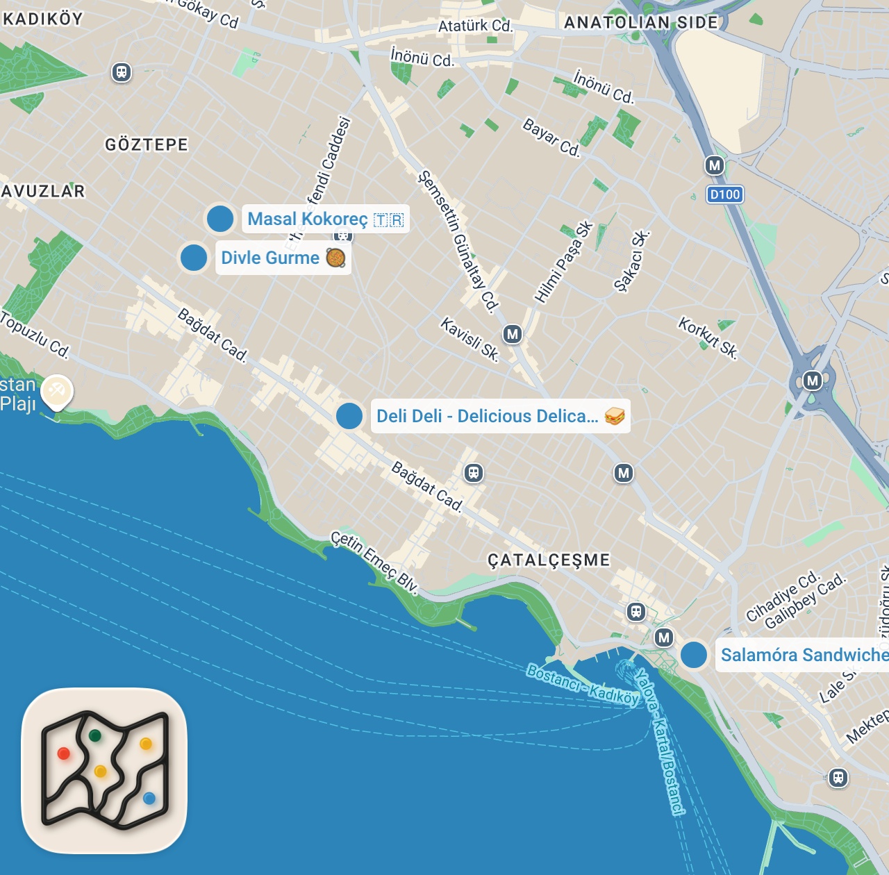 Map preview for İSTANBUL’UN EN İYİ SANDVİÇLERİ – Anadolu Yakası’nda Mutlaka Denemeniz Gereken 4 Durak