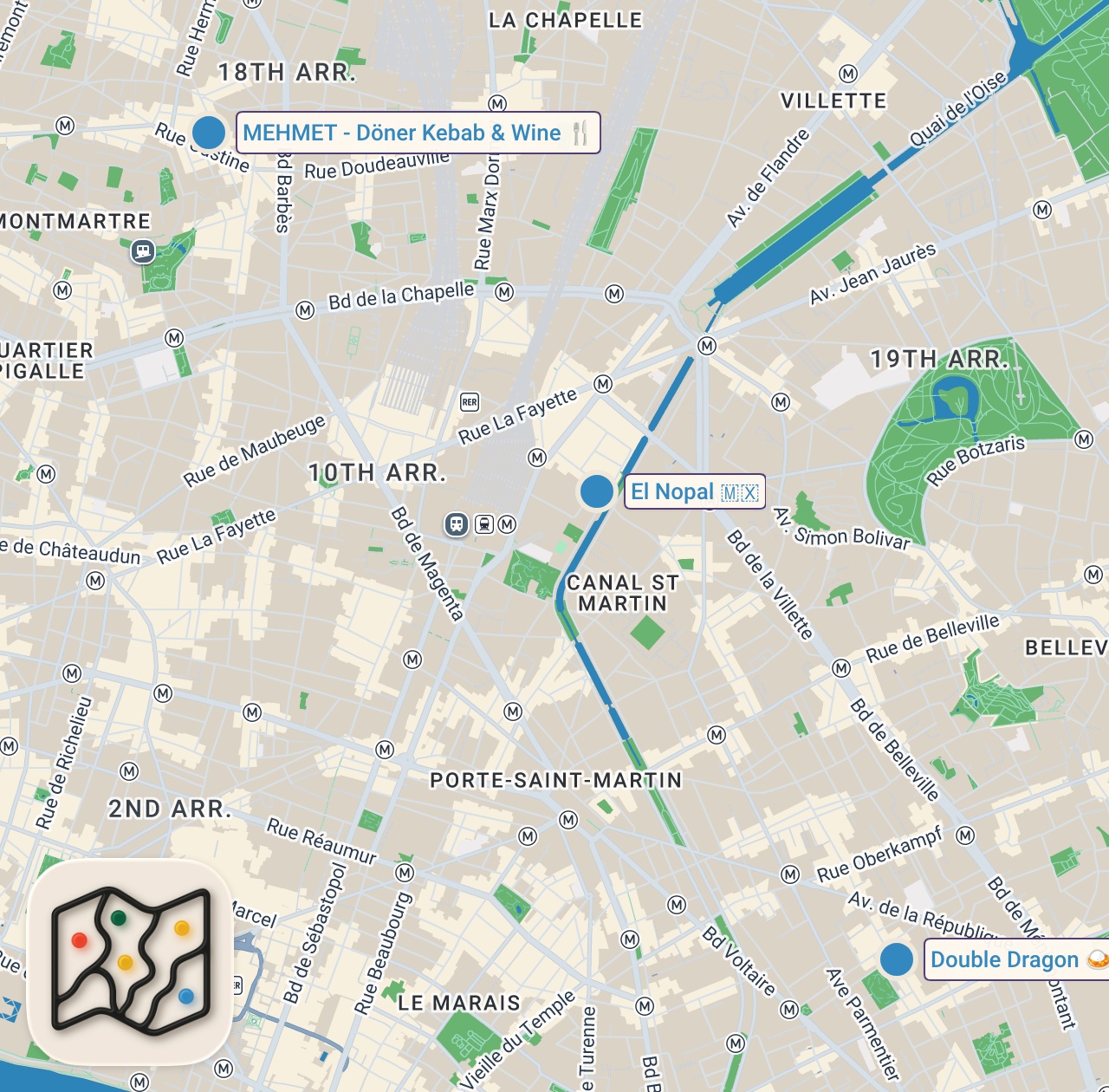 Map preview for THE BEST FOOD IN PARIS IS AT DOUBLE DRAGON | FROM PARIS WITH LOVE PART DEUX