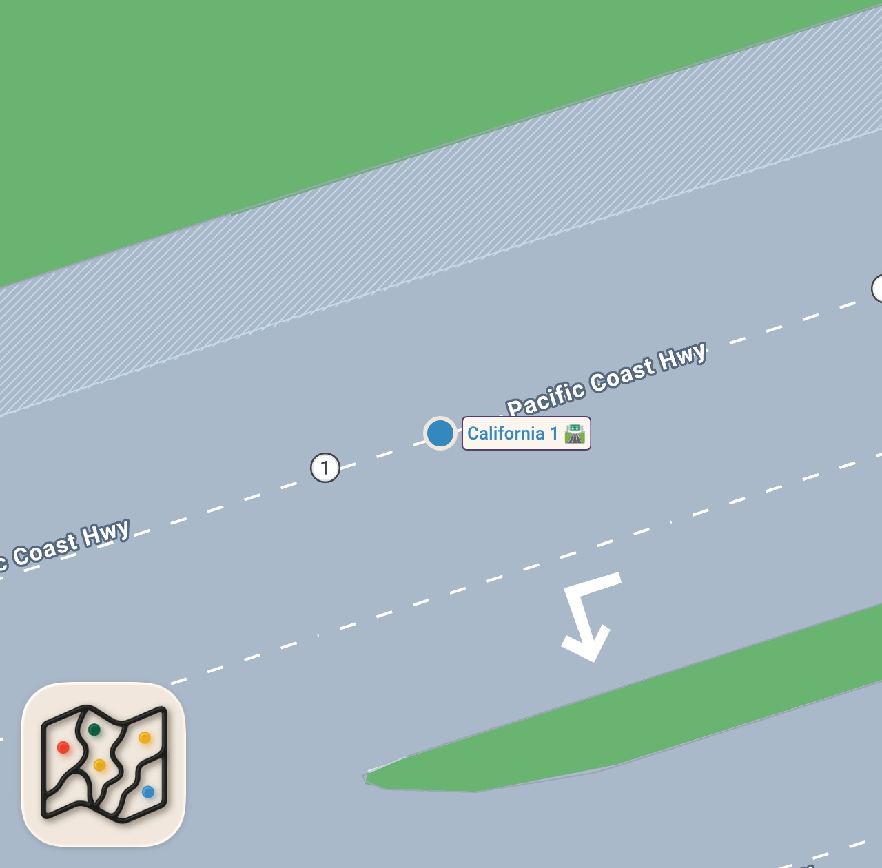 Map of 1 spots from The Secret Military Road to Big Sur |  California Motorcycle Road Trip (Day 4)