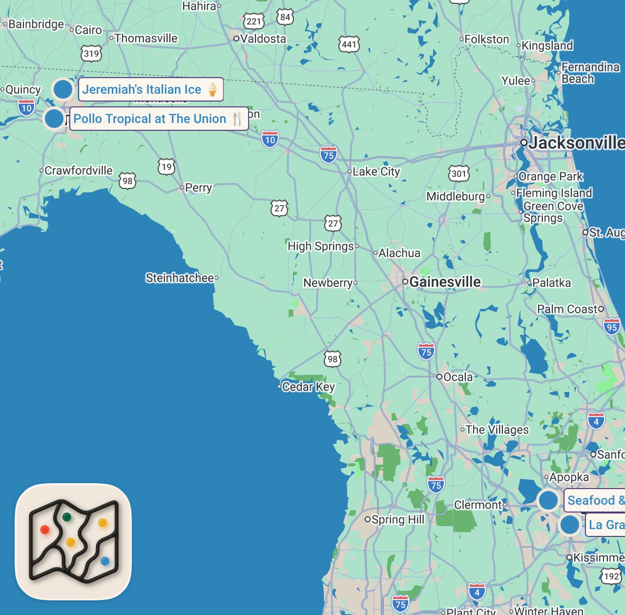 Map preview for Eating at Fast Food Restaurants I've NEVER Heard of... (South Florida)