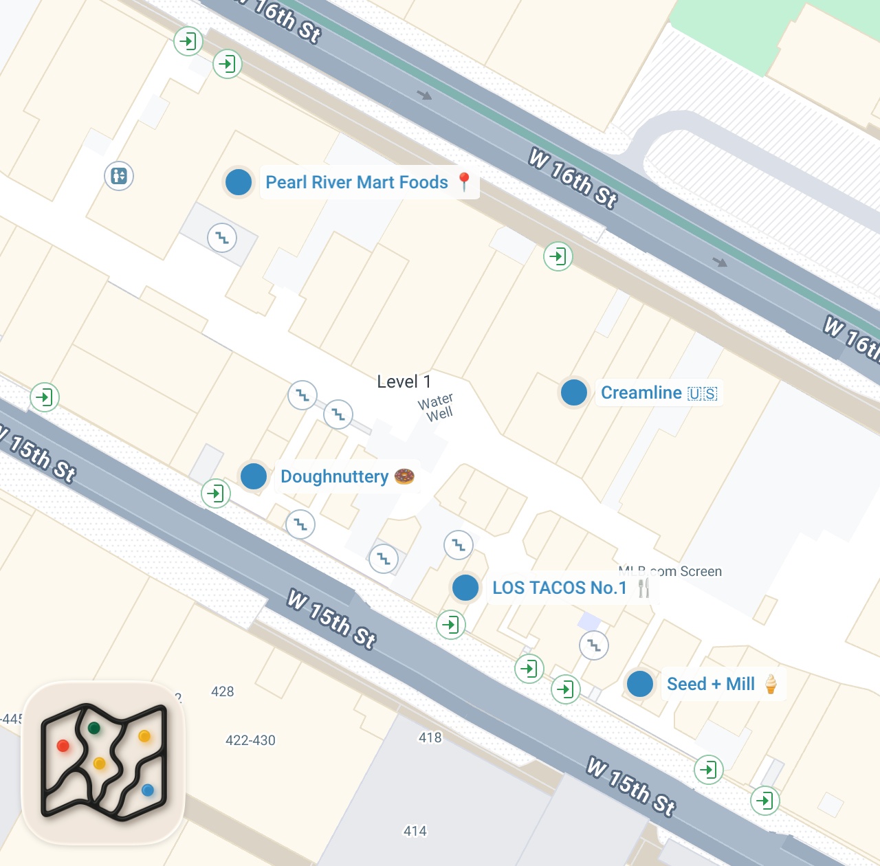 Map preview for Trying everything at Chelsea Market, NYC!