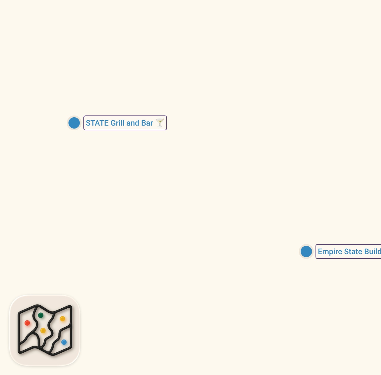 Map of 2 spots from How the Empire State Building Feeds 8,000 People a Day | On The Line | Bon Appétit