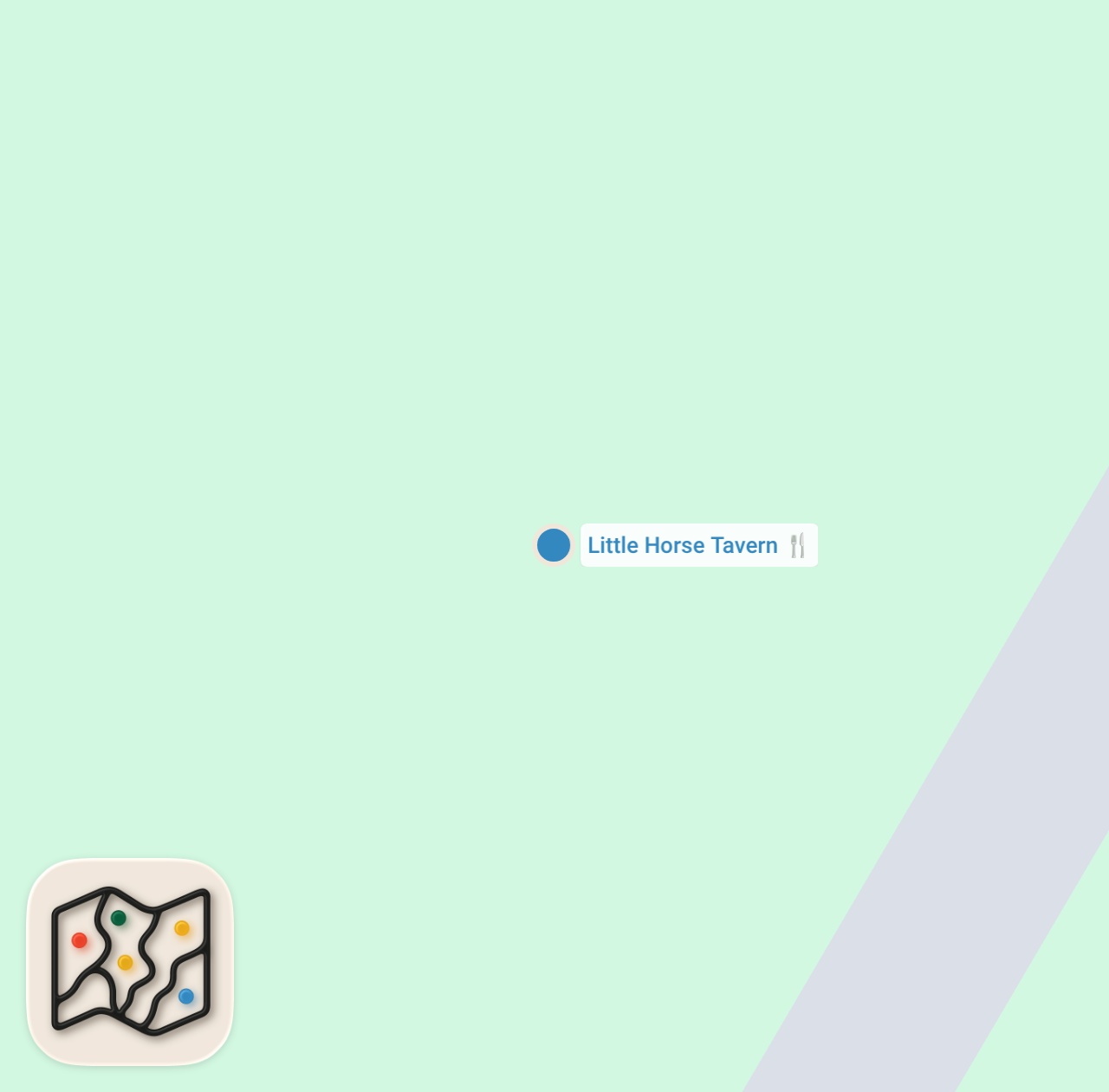 Map preview for From Segregation to Celebration: This Philly Bar honoring a Golf Pioneer - Little Horse Tavern