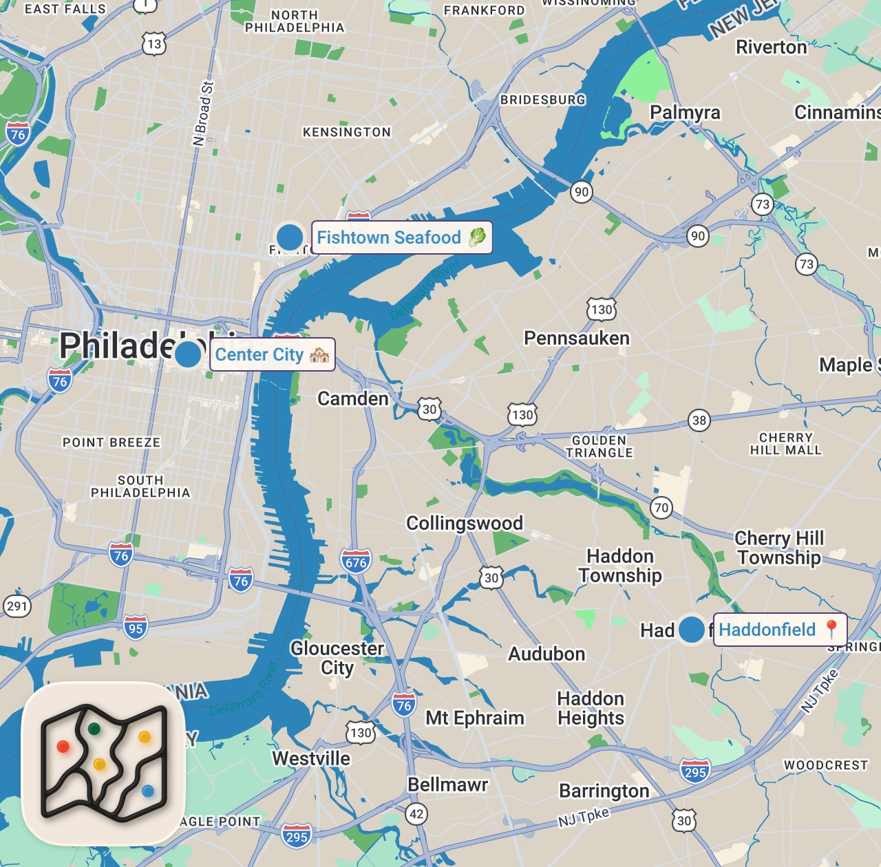 Map preview for How This Philly Seafood Shop Makes Their Onigiri - Fishtown Seafood