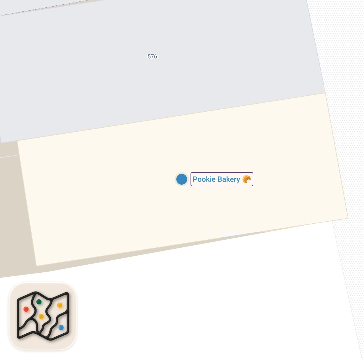 Map of 1 spots from Cookie tins available only at Pookie Bakery! Brooklyn NY 580 Coney Island Ave (near prospect park)