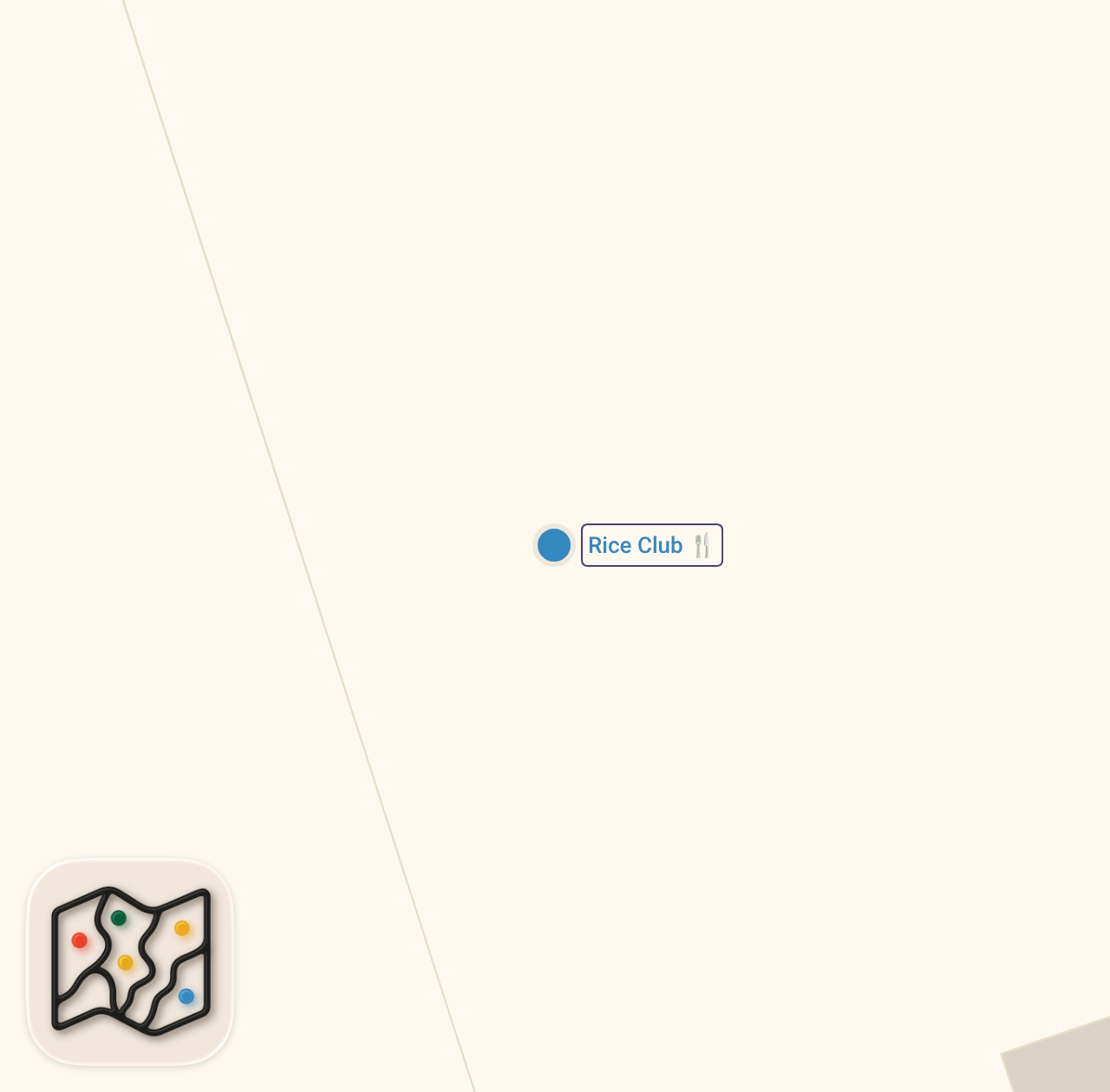 Map of 1 spots from RICE CLUB IN EAST HAM #food #halal #kerala