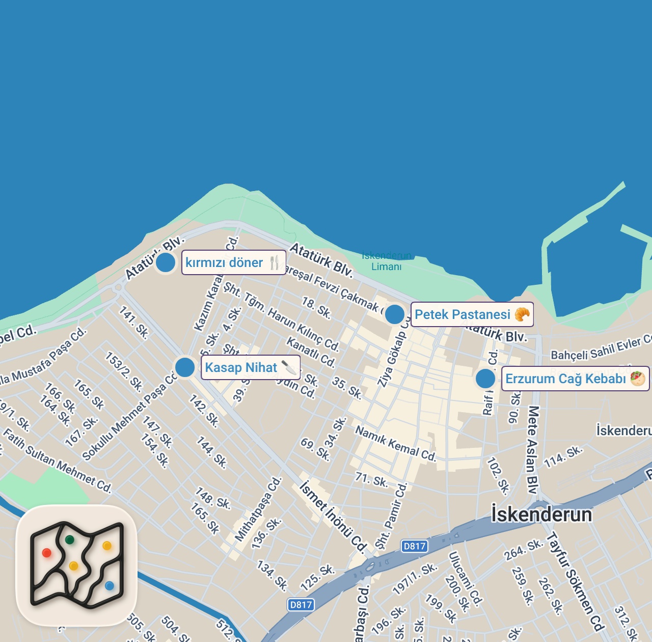 Map of 4 spots from 3 SAATTE 1500 TL SERİSİ!!! @TunaTavus