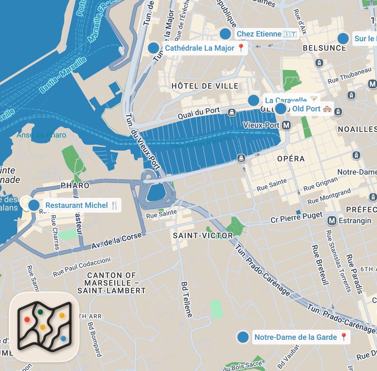 Map preview for Food Tour in Marseille!! Is This the BEST FOOD in France? 🇫🇷