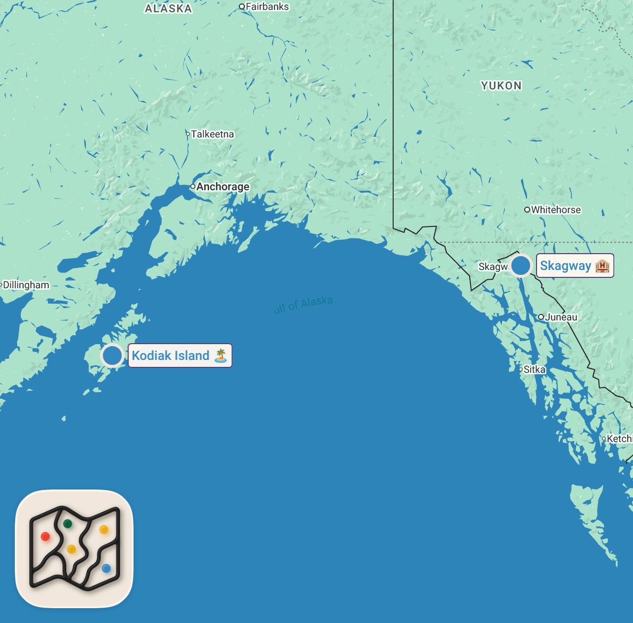 Map preview for Unsolved Mysteries | The Alaska Triangle | Travel Channel
