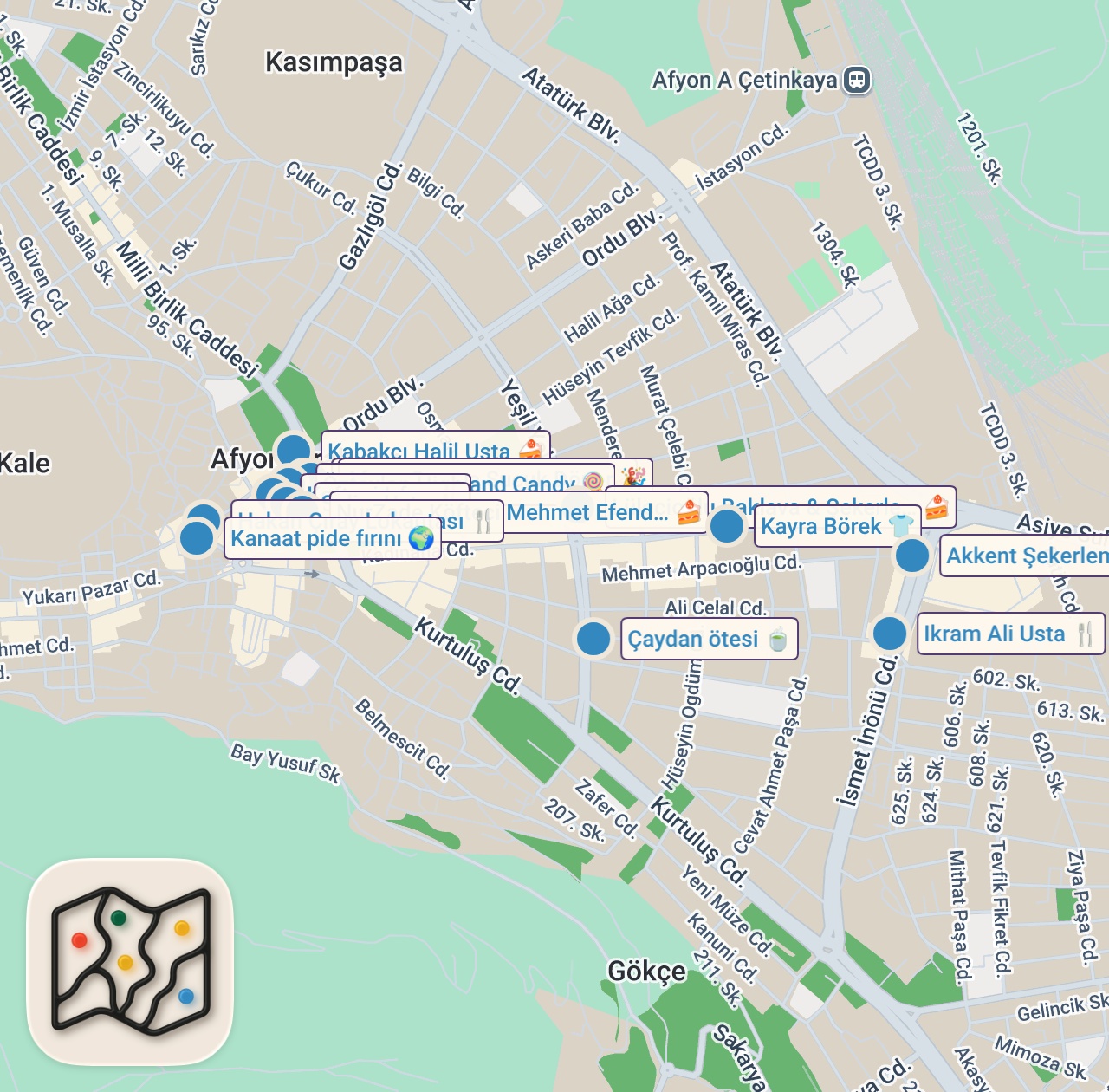 Map preview for AFYON’DA 1 GÜNDE NE YENİR!!!