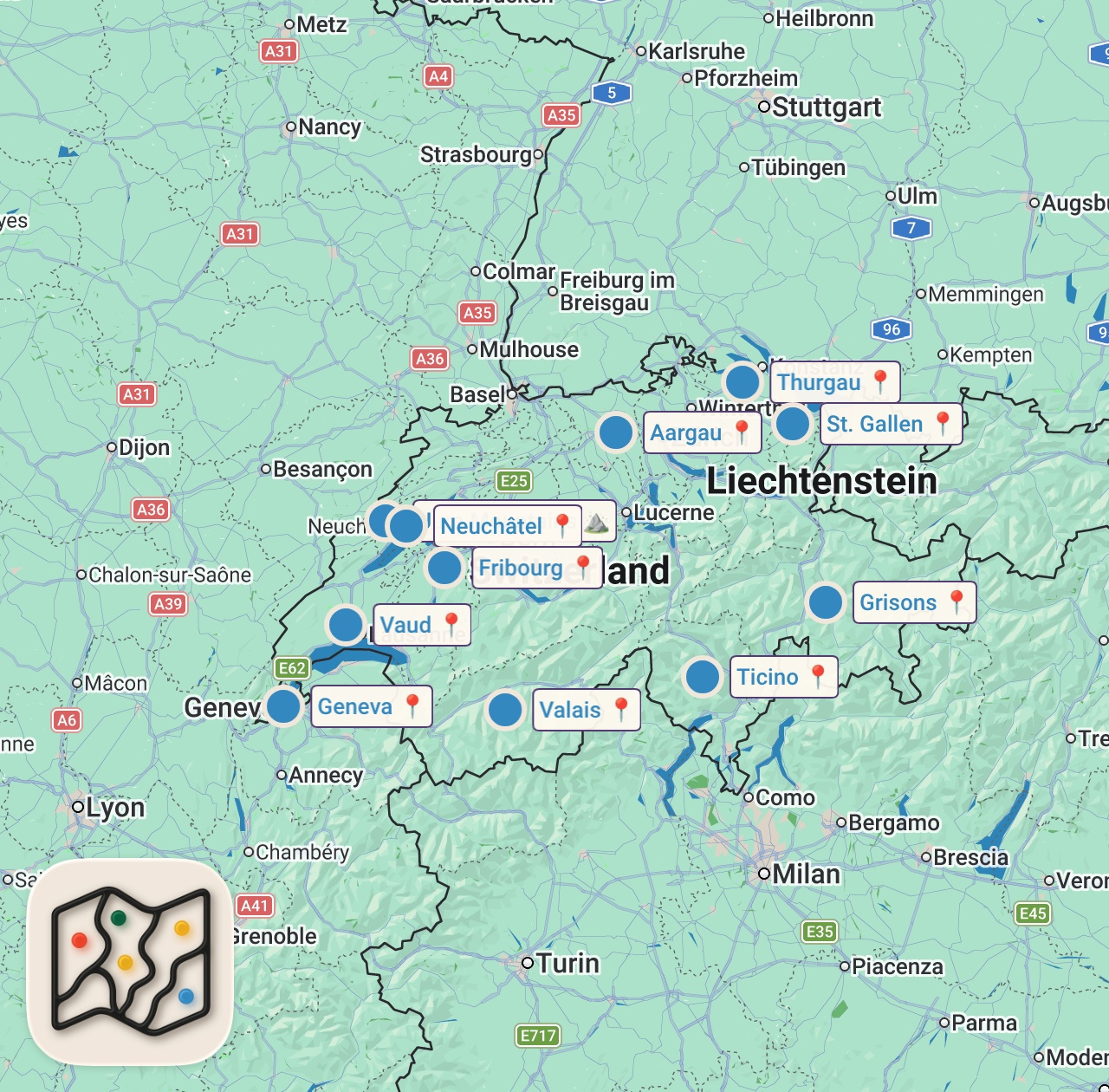 Map preview for Schweizer Spezialitäten, die du probiert haben solltest - Folge 2