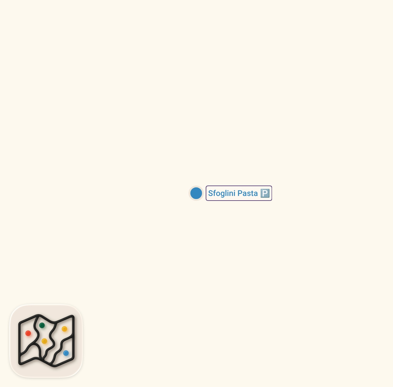 Map of 1 spots from How the Sfoglini Factory Makes Cascatelli, a New Shape of Pasta — Clocking In