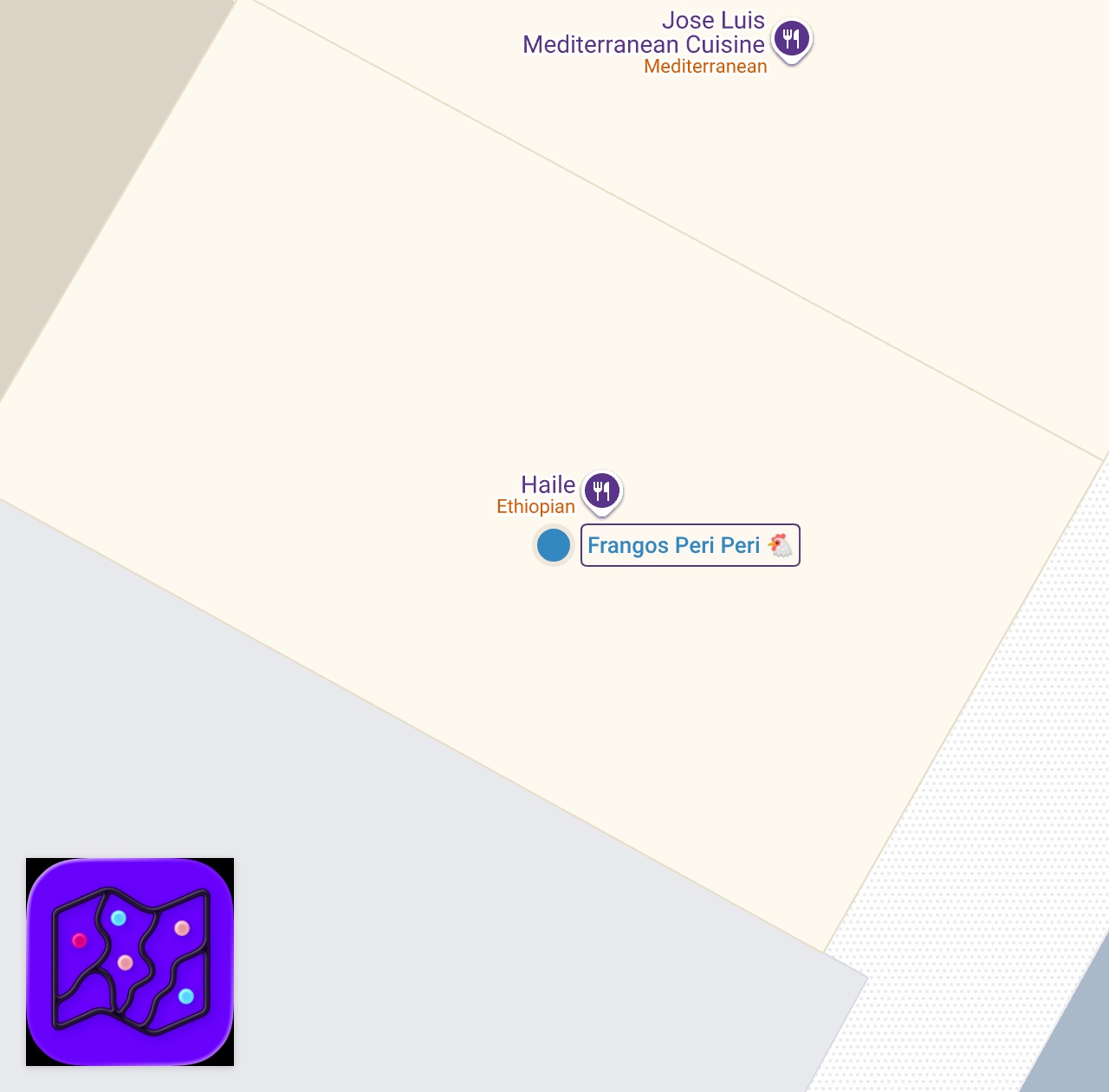Map of 1 spots from This peri peri chicken is inspired by Nando's #shorts #food