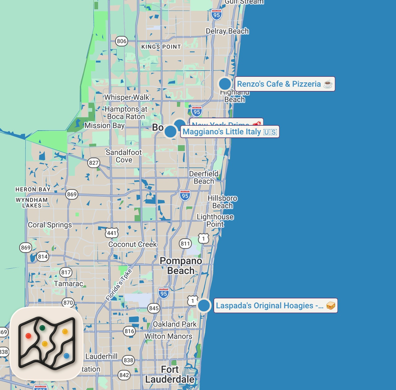 Map preview for Letting Strangers Decide Where I Eat For 24 Hours...