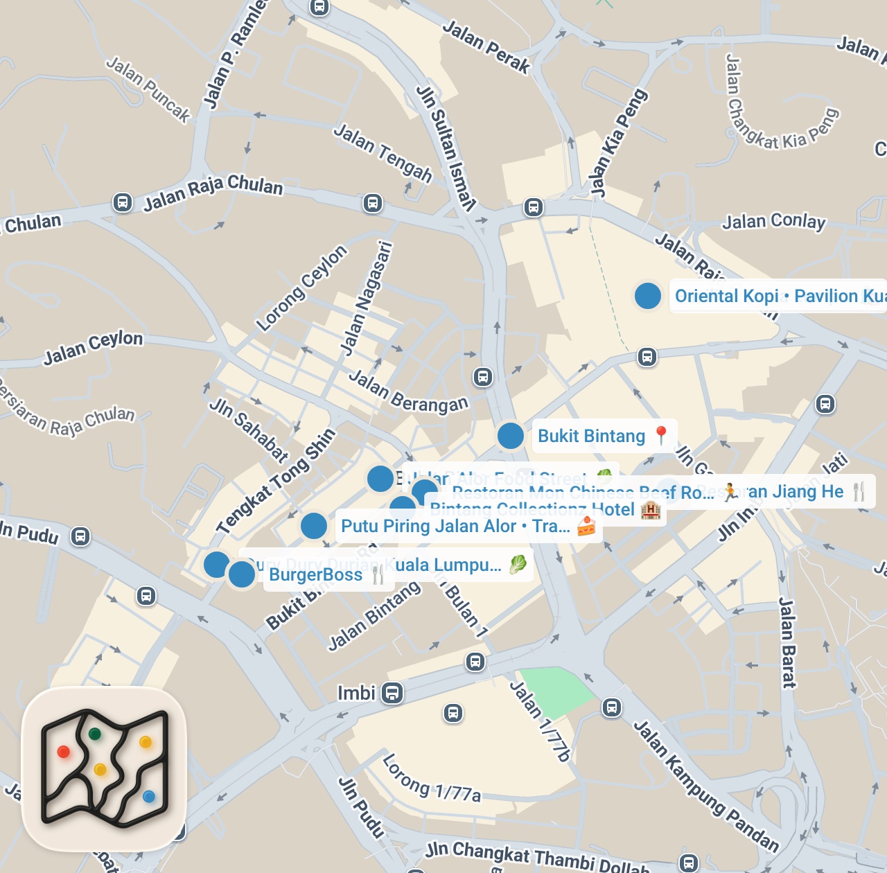 Map preview for Our First 24 Hrs in Kuala Lumpur was INSANE! 🇲🇾 | Streetfood, Mega Malls, and DURIAN!