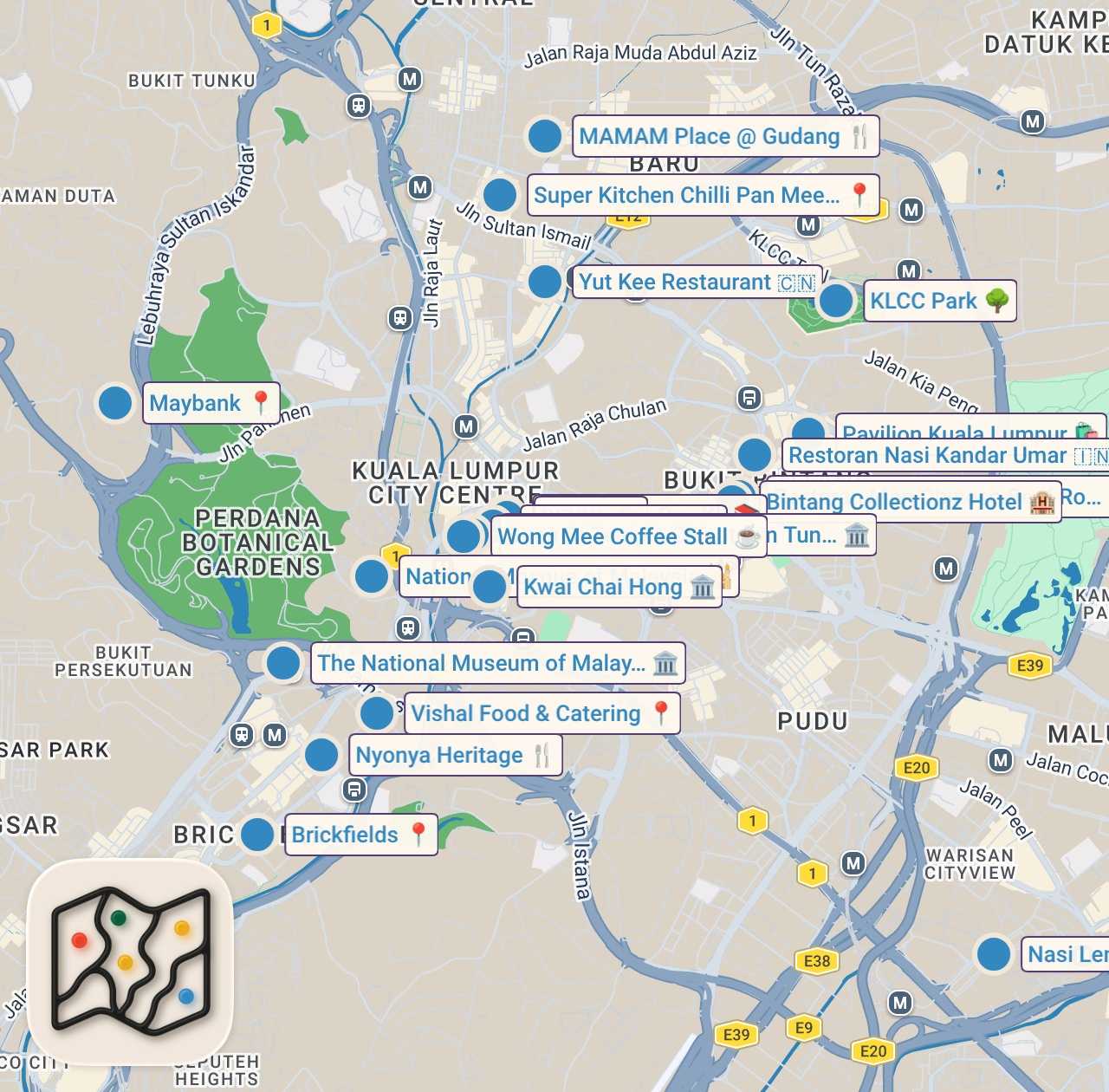 Map of 43 spots from We Spent 5 Days in Kuala Lumpur 🇲🇾 | Travel Guide and Itinerary!
