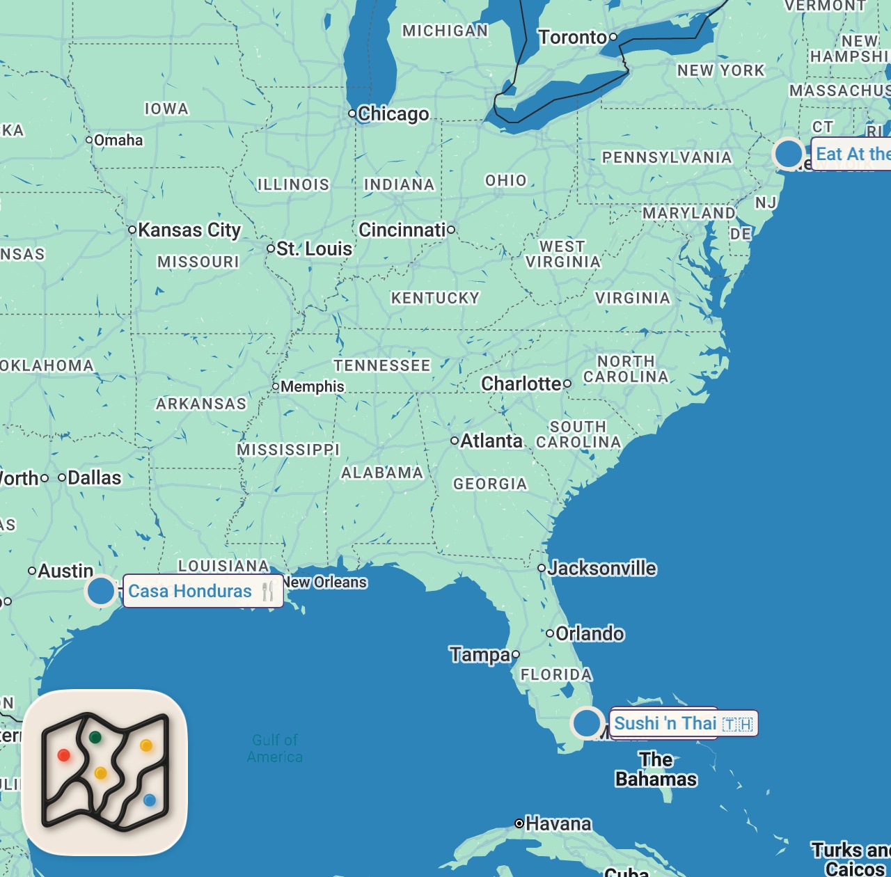 Map of Eating From Facebook Marketplace For 24 Hours... (Inside strangers house)