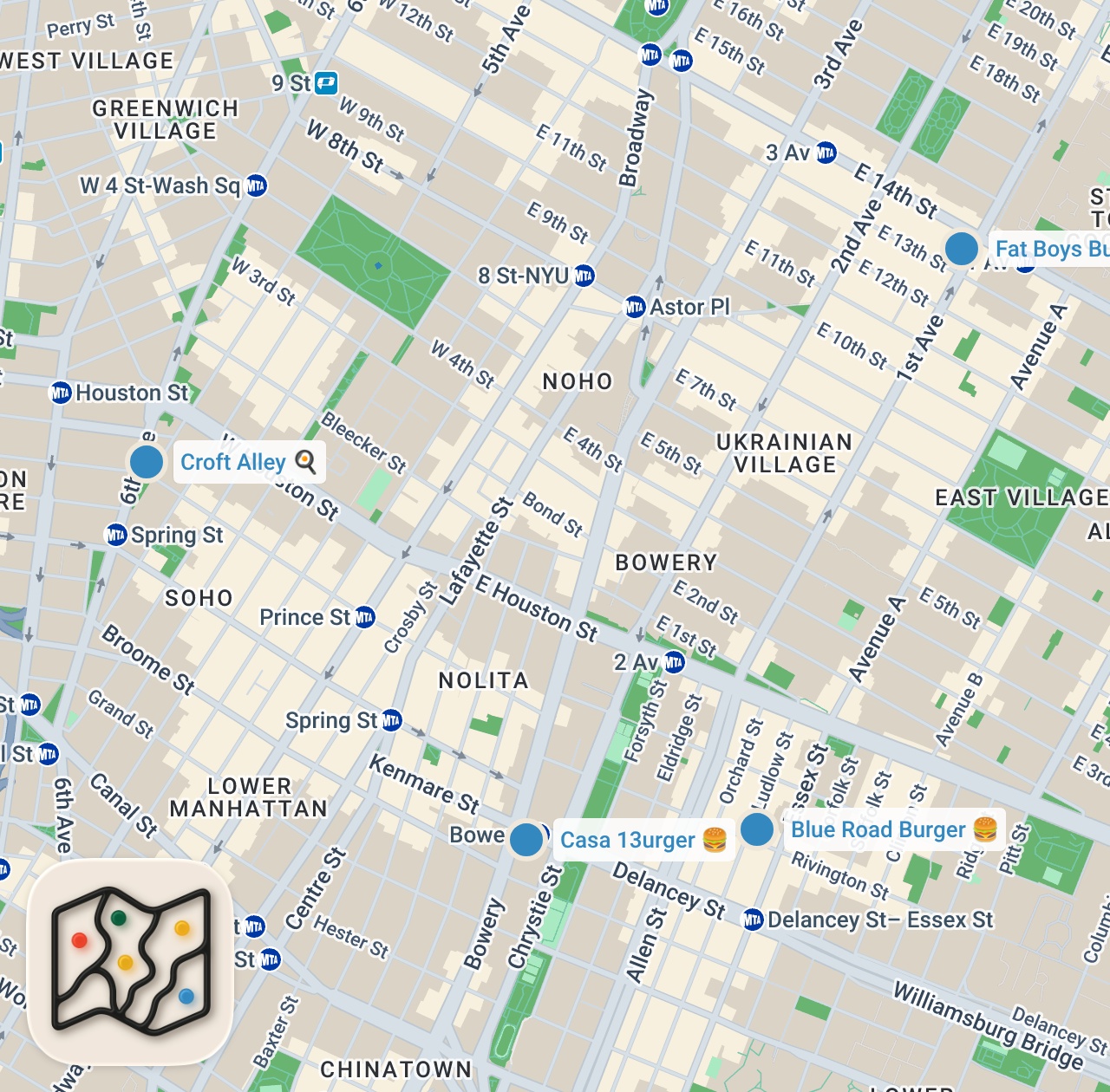 Map preview for Top 5 Burgers in NYC!🍔 #burger #nyc #restaurant #foodie