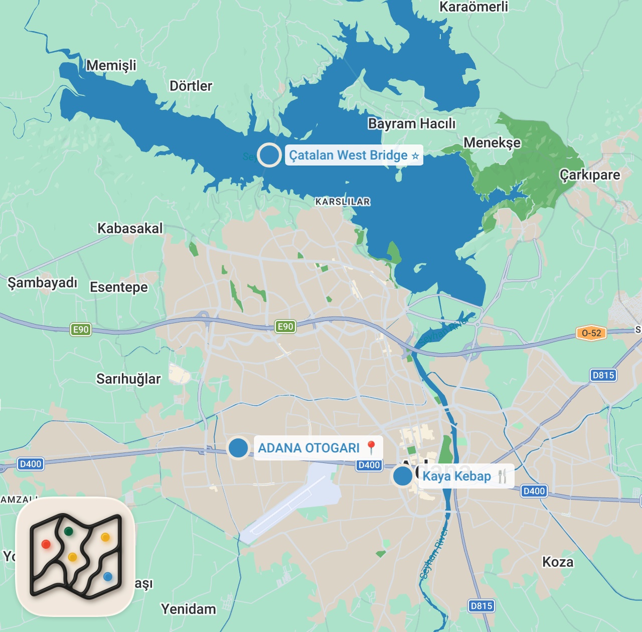 Map preview for ADANA’NIN EN UCUZ VE EN PAHALI KEBAPLARI!