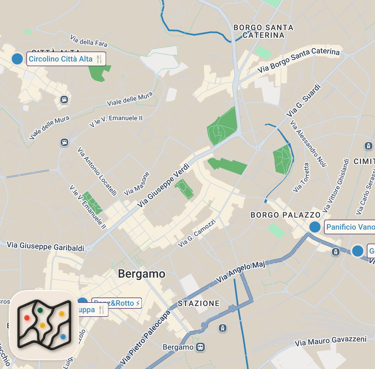 Map preview for 24 Hours in Bergamo & Milano | Ultimate Italian Food Tour 🇮🇹