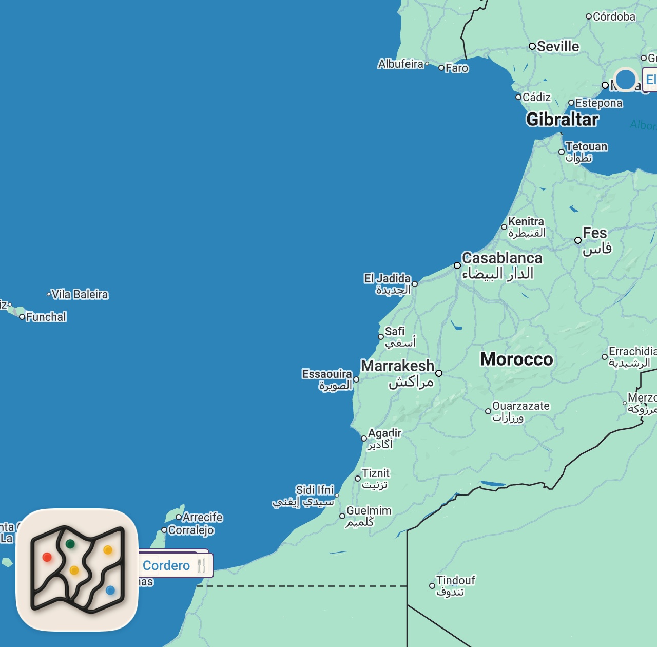 Map of 6 spots from THE BEST TENERIFE FOOD GUIDE