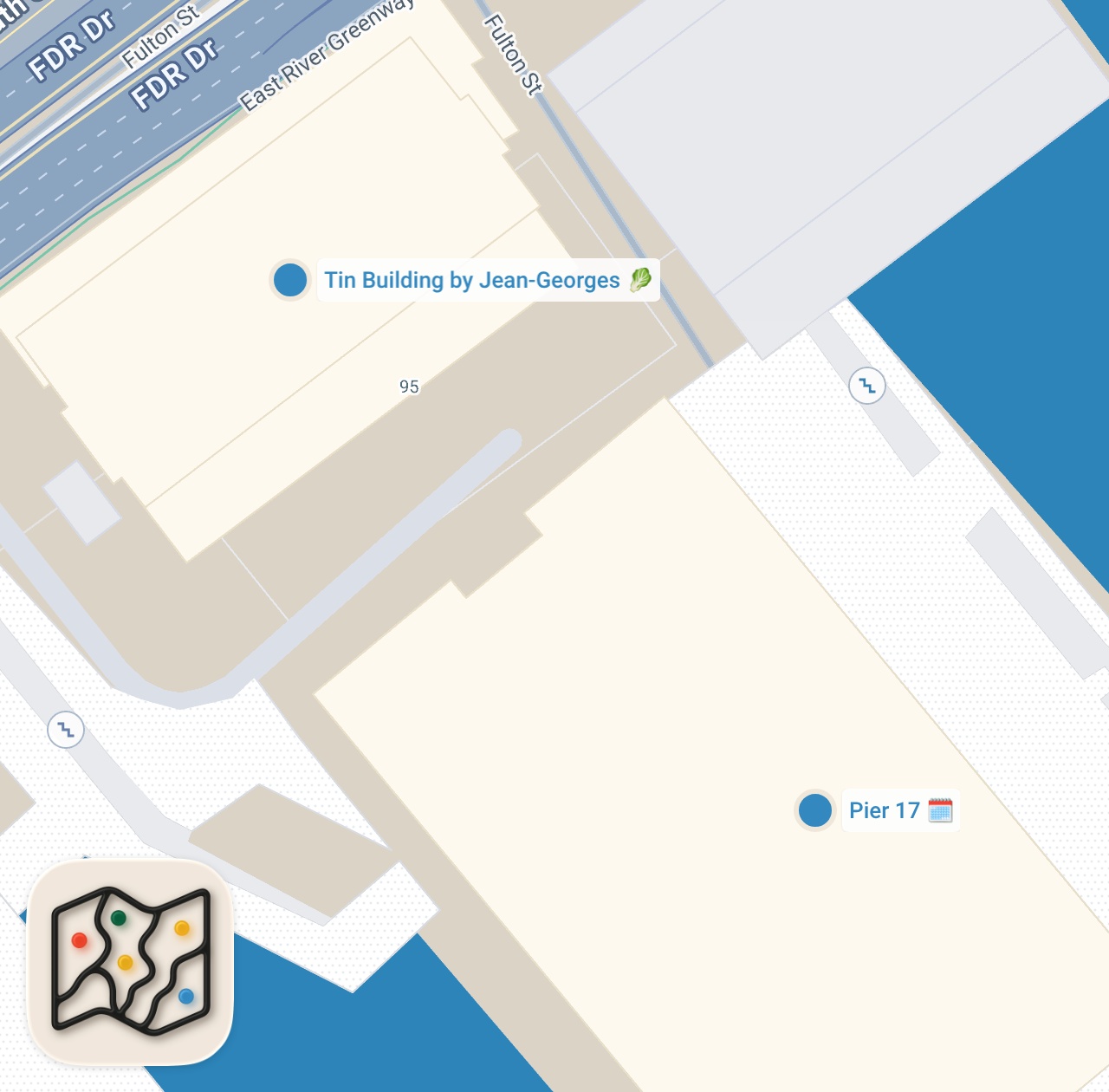 Map of 2 spots from The Best Croissants in New York City (2024)