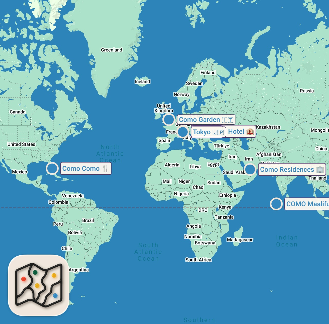 Map of 7 spots from My $140,000 Weekend in Italy