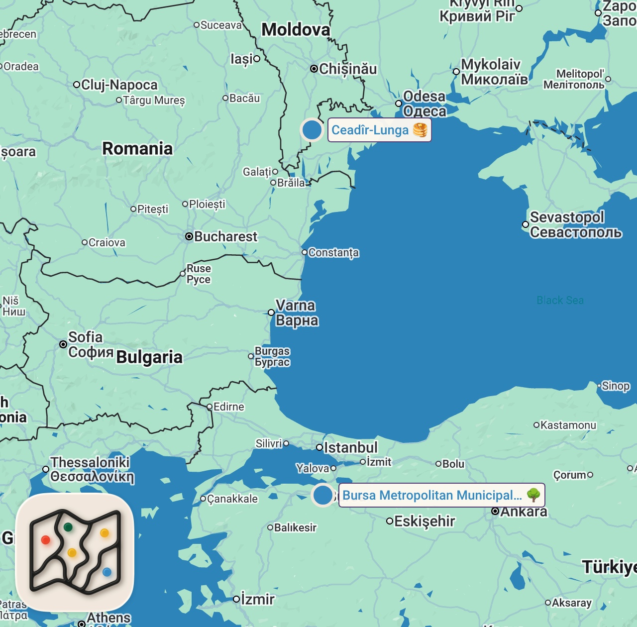 Map preview for This Is How Forgotten Christian Turks Live In Moldova 🇲🇩 Inside Gagauzia, Ceadir-Lunga