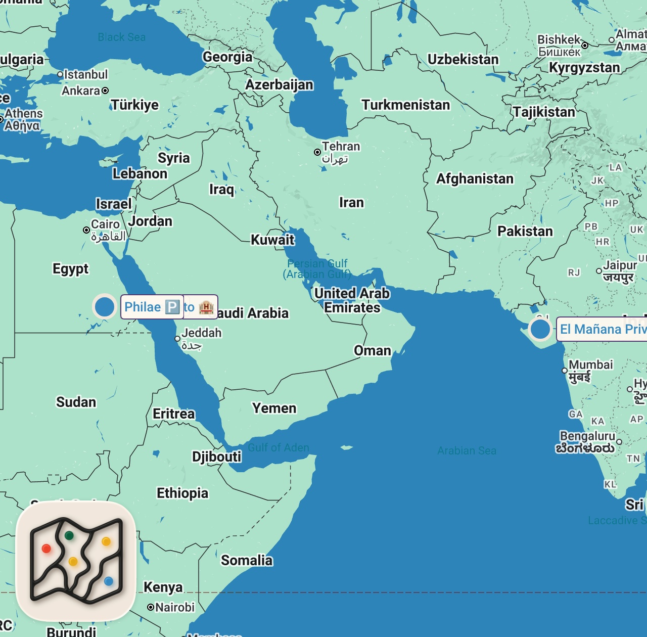 Map of 5 spots from Rare Egyptian Food + Hospitality in Aswan, Egypt! 🇪🇬