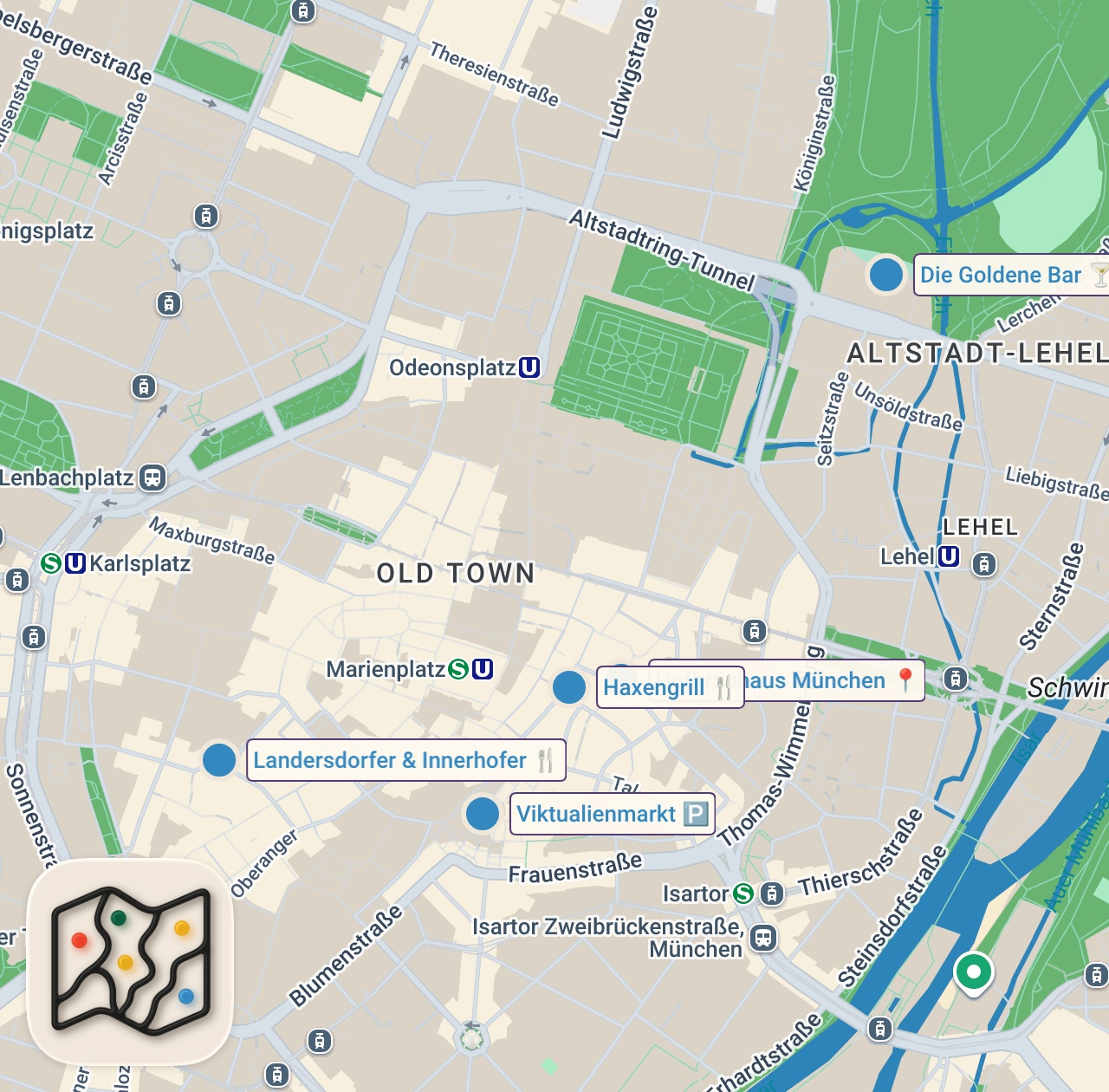 Map of 6 spots from 48HRS in MUNICH - A 3 Michelin Chef Shows Us Where He Eats & Drinks
