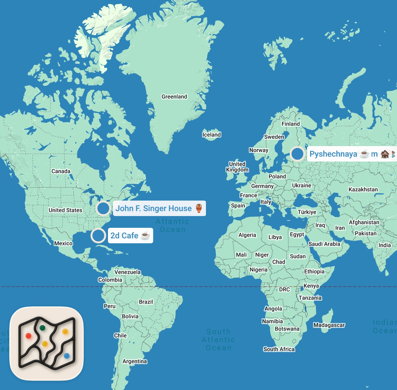 Map preview for MY ST PETERSBURG TOP PICKS - PART 2 | shops, cafes and more