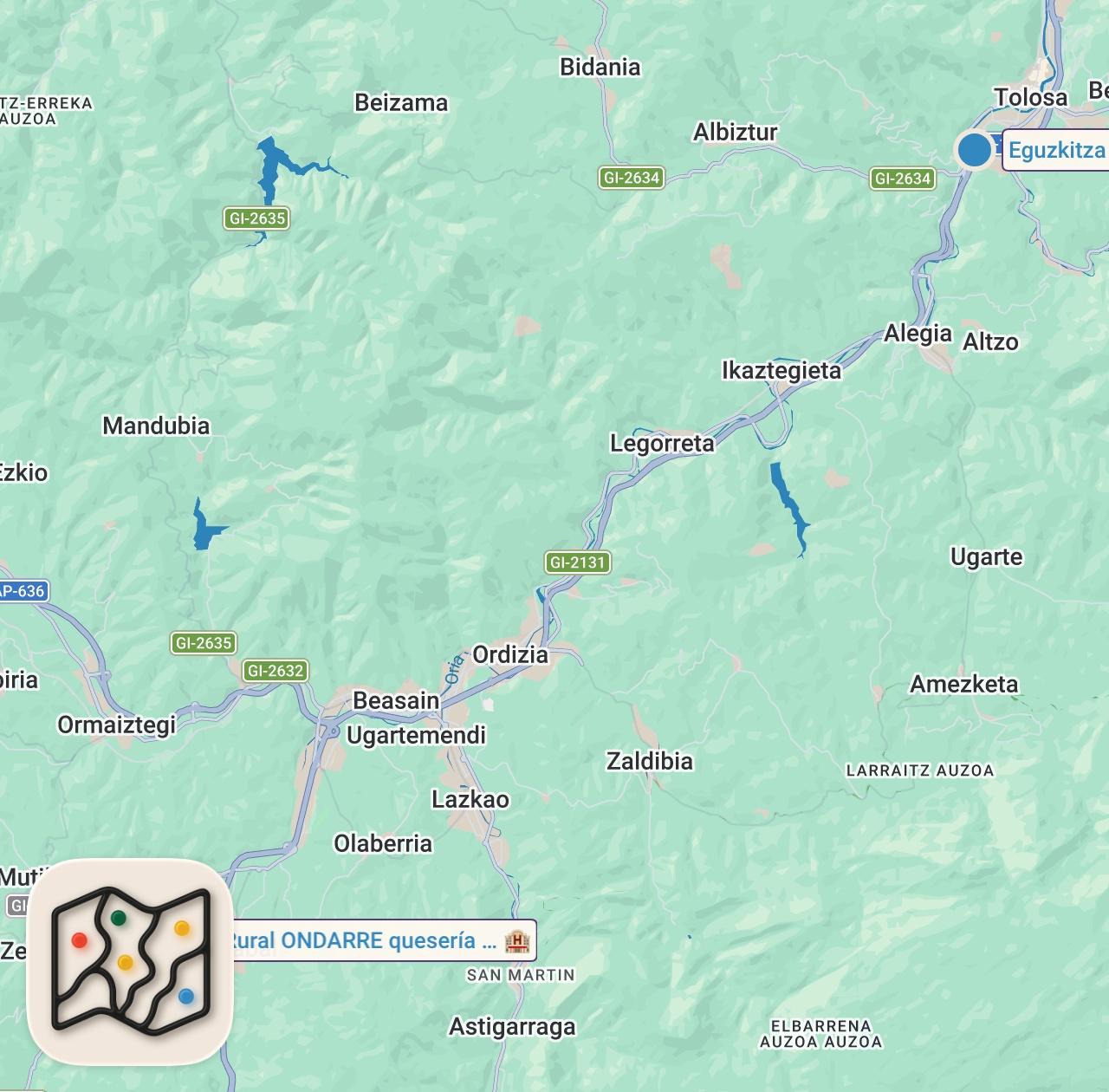 Map of 2 spots from The Best of Basque Cuisine | Traditional Cider House Meal!