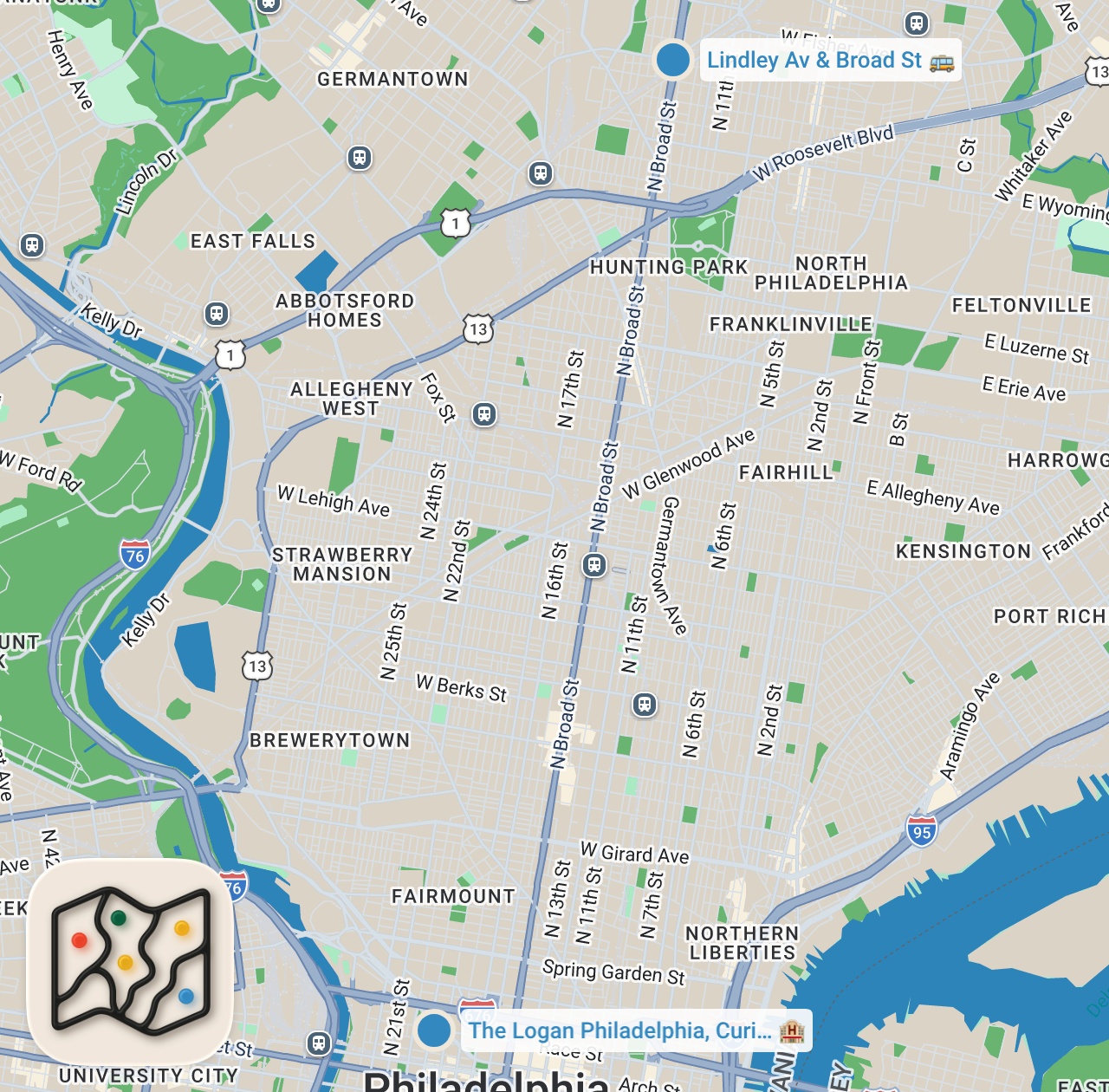 Map preview for They call him "THE RIB MAN" in Philly (Hidden Gem)