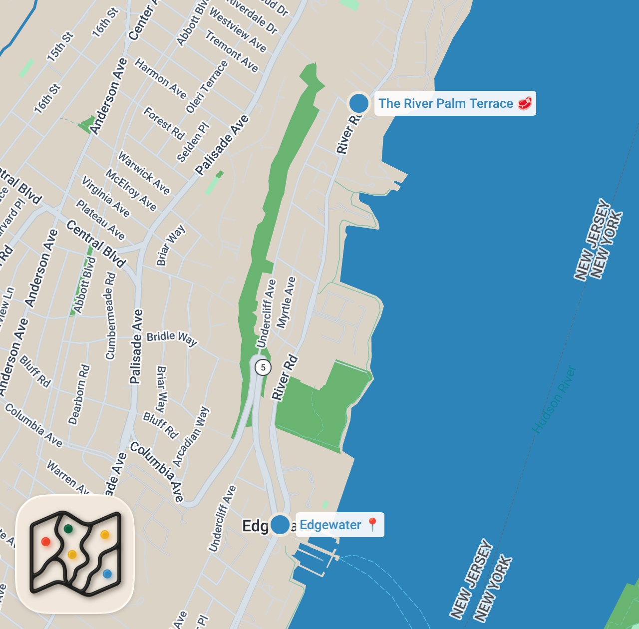 Map preview for Running it back at one of my favorites in Jersey #nj #eatingshow