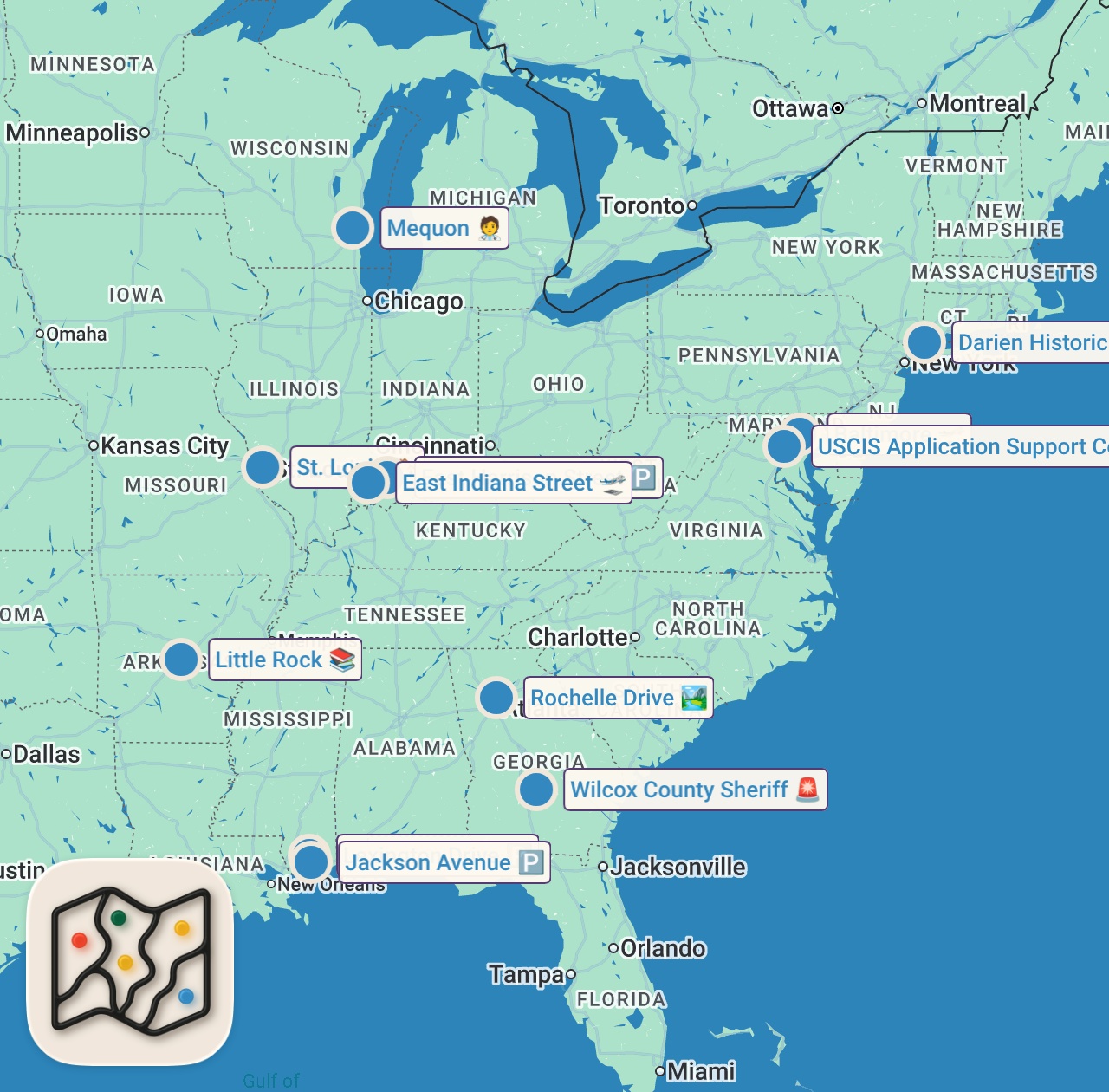 Map of 12 spots from America's Most RACIST Towns You Didn't Know About