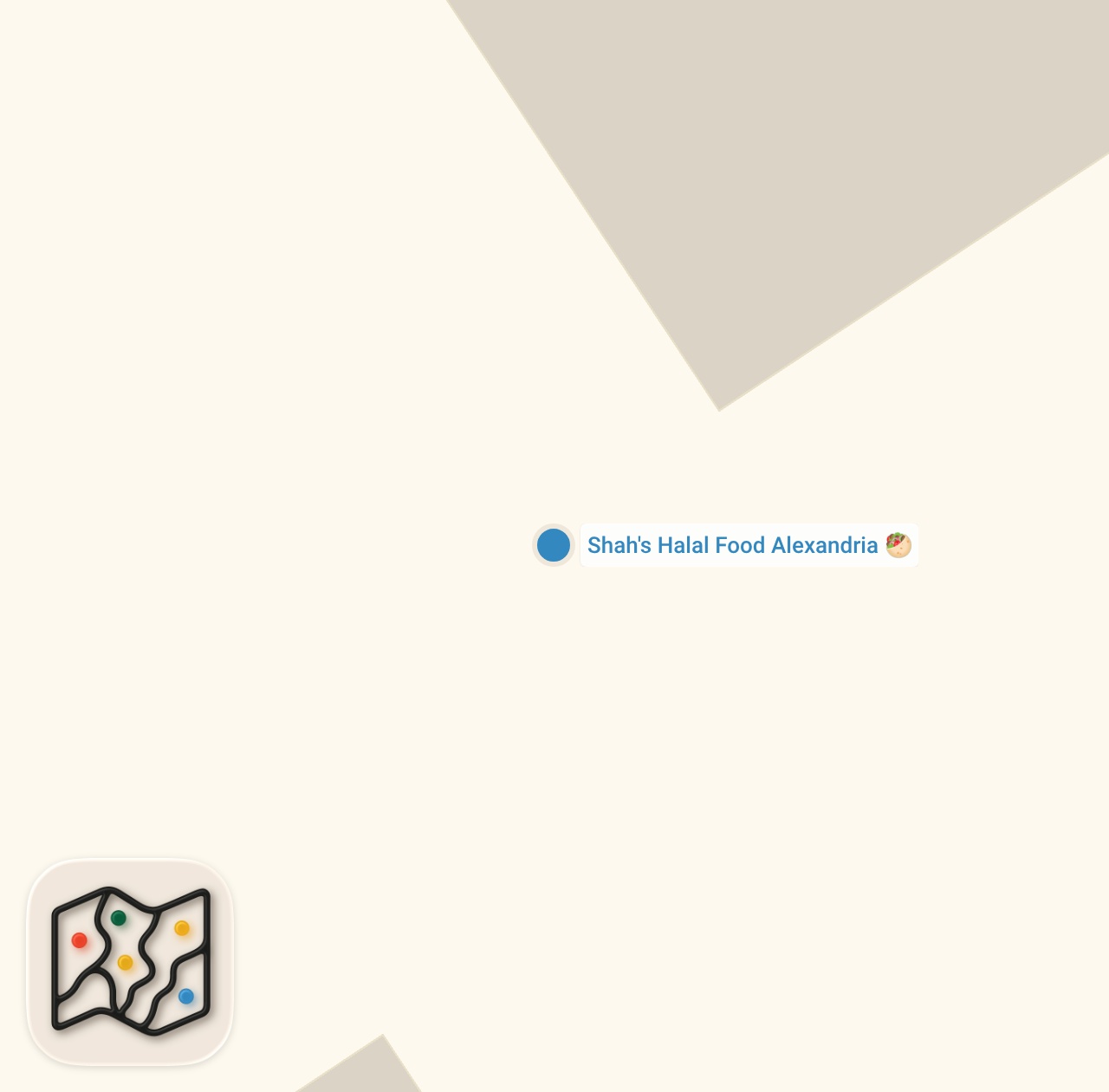 Map preview for The golden balance spicy shawarma 👀🔥 . It just landed at Shah’s halal food 🚨🚨. #viral