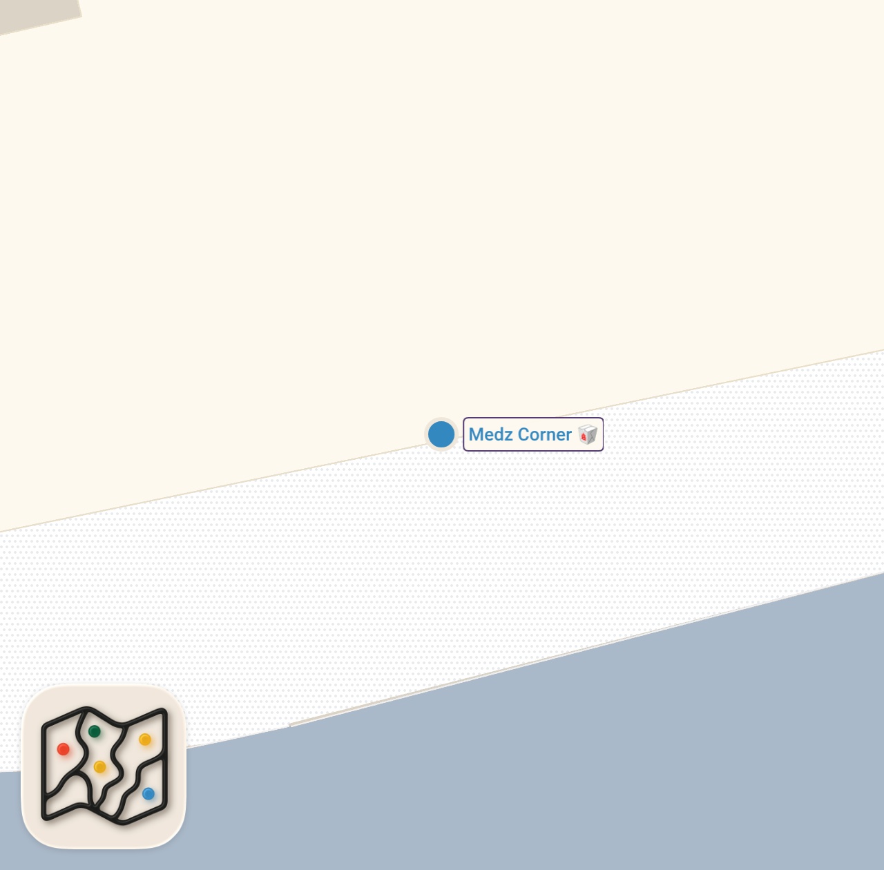 Map of 1 spots from MEDZ CORNER FOOD COURT IN KENSINGTON #food #halalfood #foodie