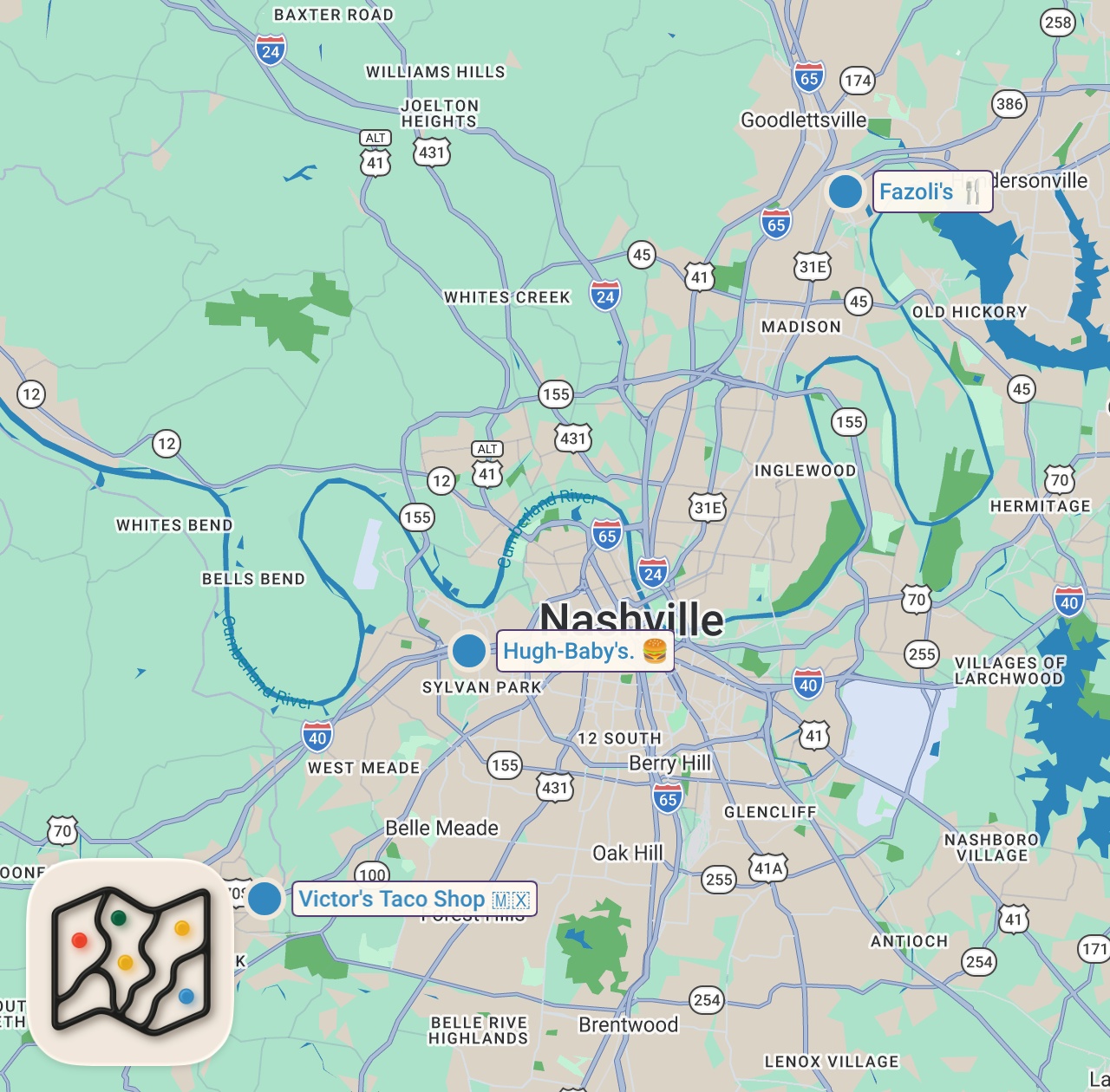 Map preview for Eating Southern FAST FOOD Restaurants For 24 Hours...Again (Part 4)