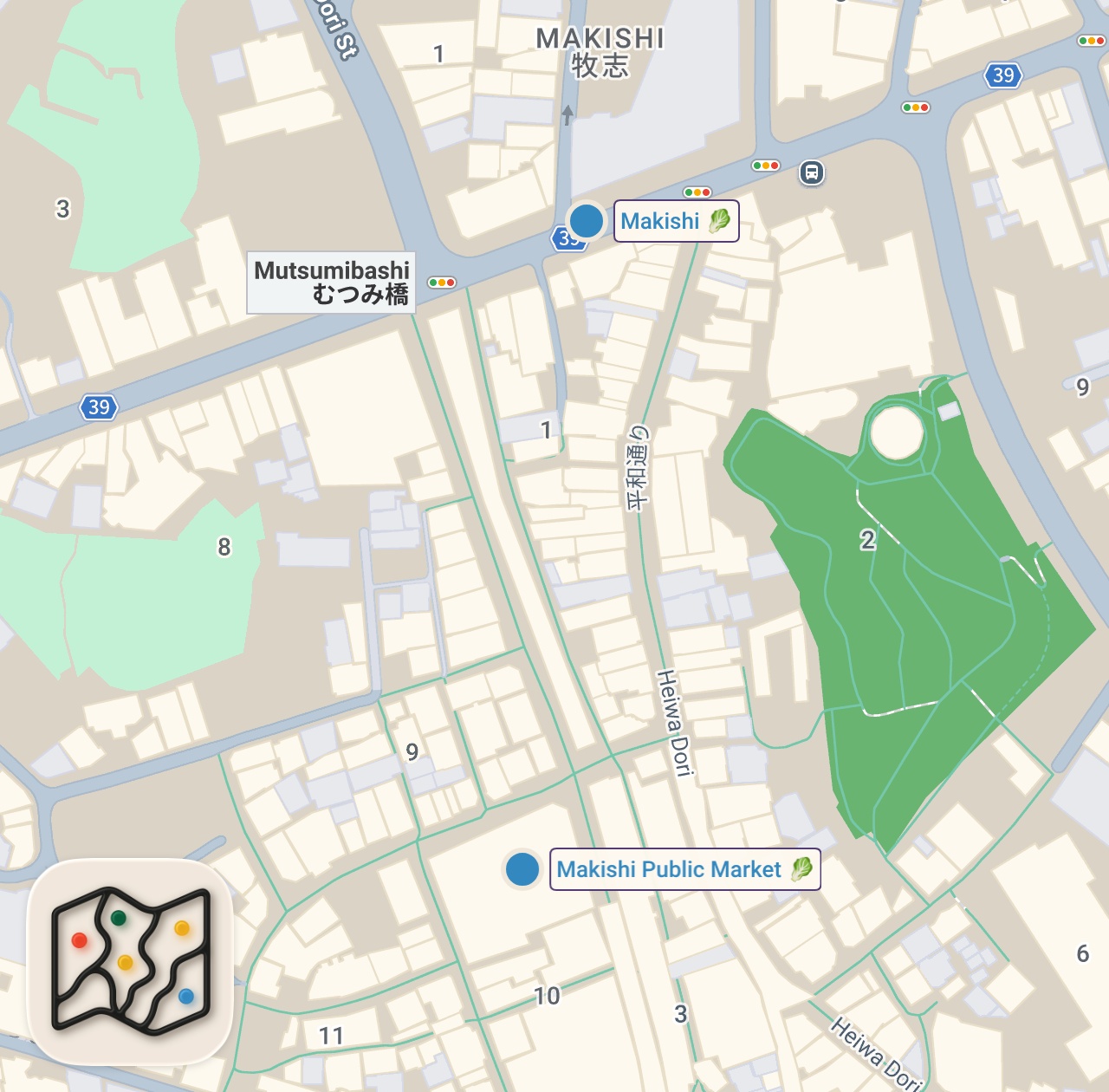 Map of 2 spots from Giant GREEN ALIEN Shell!! Sashimi + EXOTIC SEAFOOD in Okinawa, Japan!