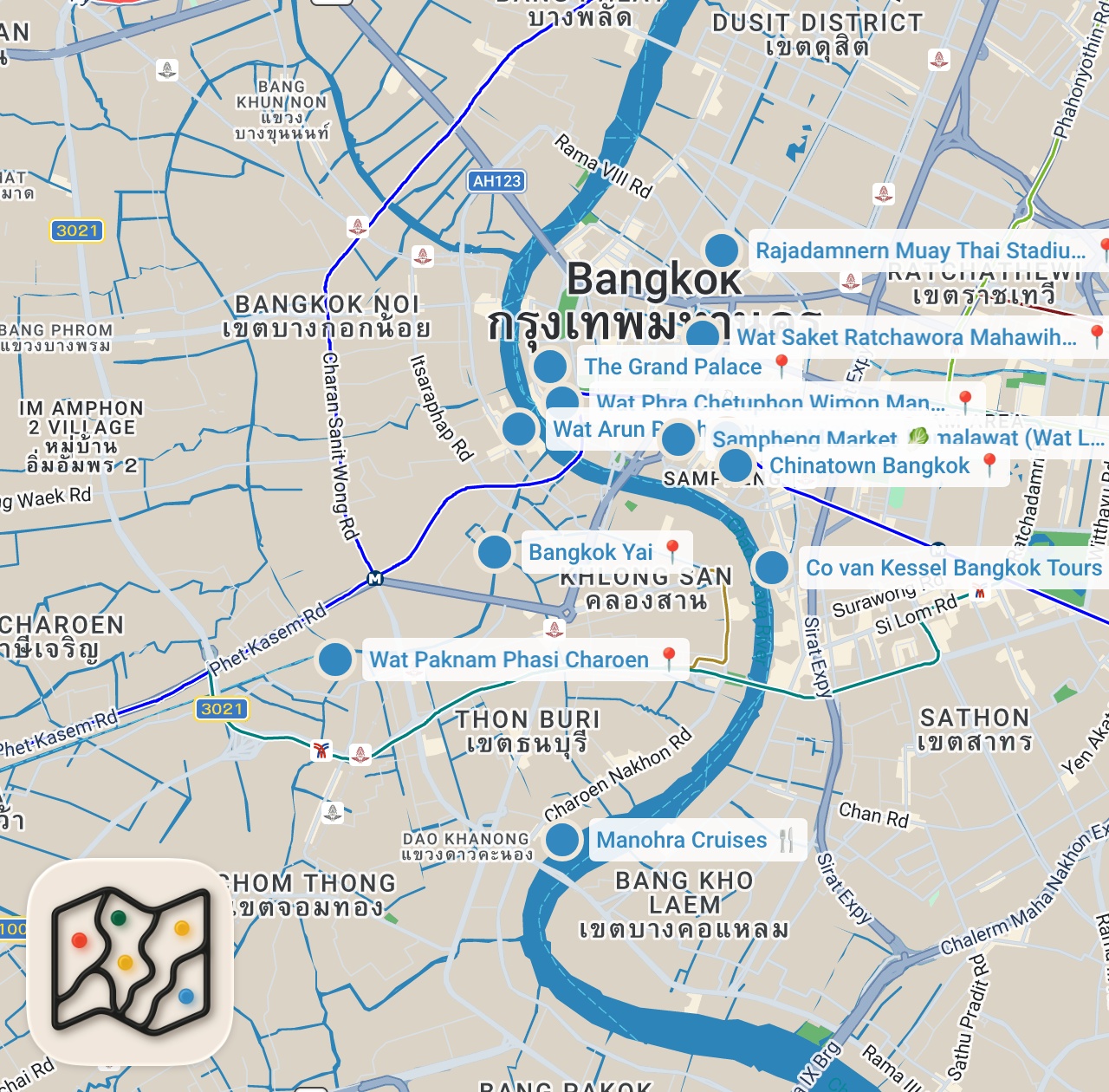 Map preview for 10 Epic Bangkok Experiences You Can’t Miss in 2026!