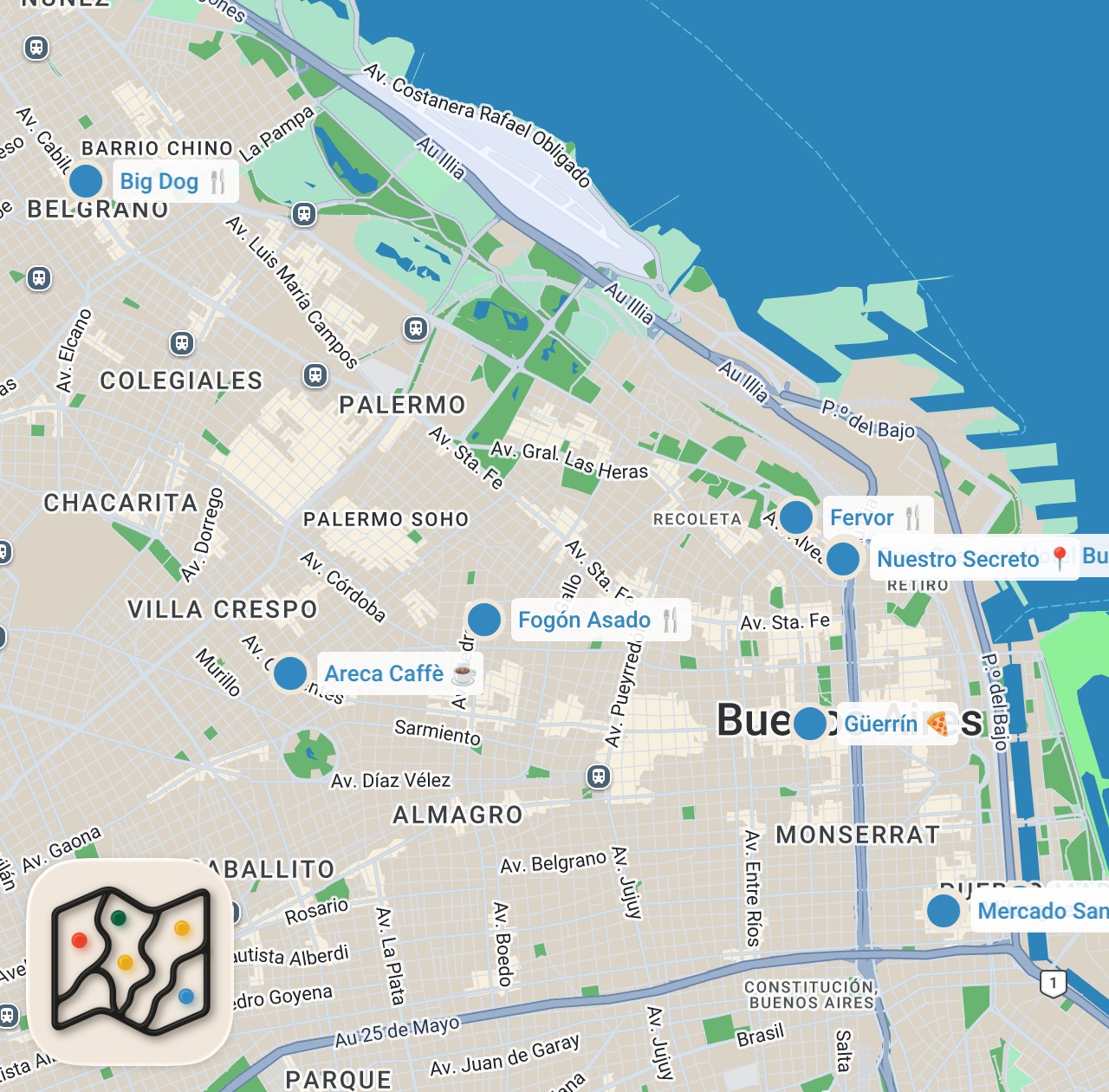 Map preview for Must Try Before You Die!! Argentina's TOP 20 Street Foods!!