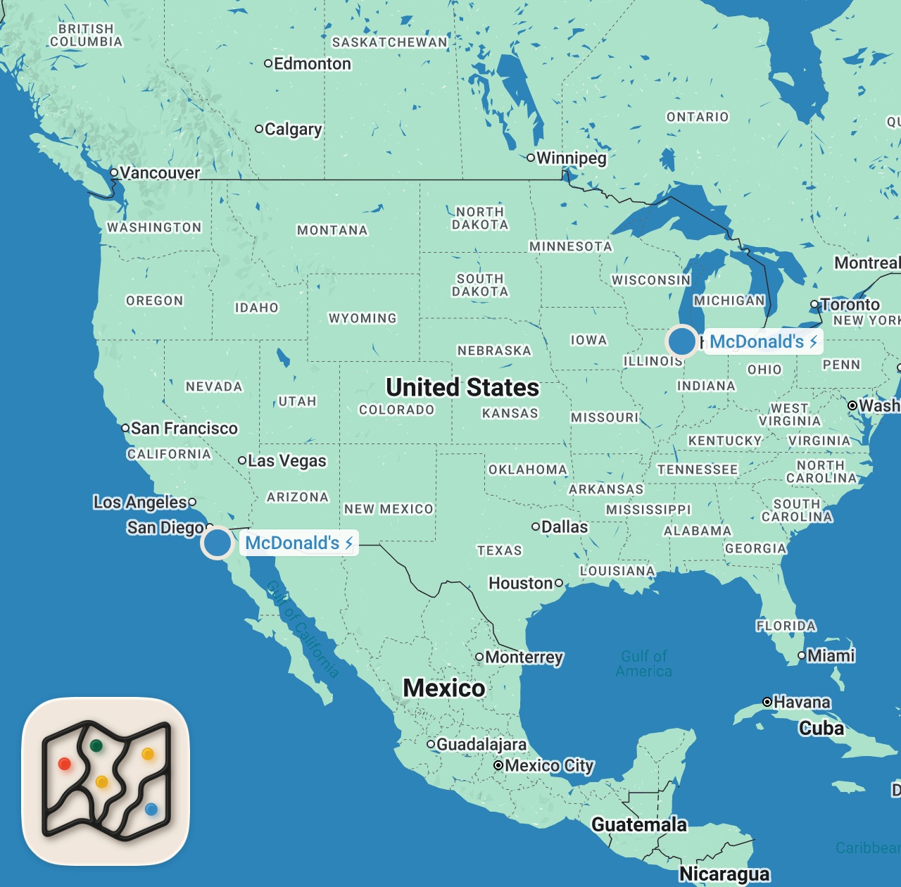 Map preview for US vs Mexico McDonald's | Food Wars | Insider Food