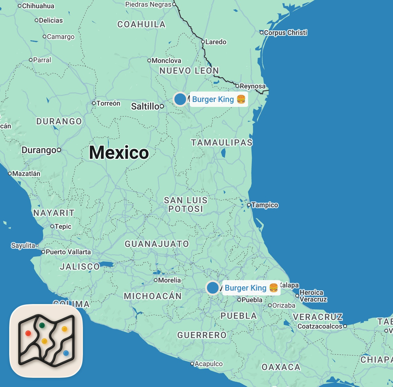 Map preview for US vs Mexico Burger King | Food Wars | Insider Food