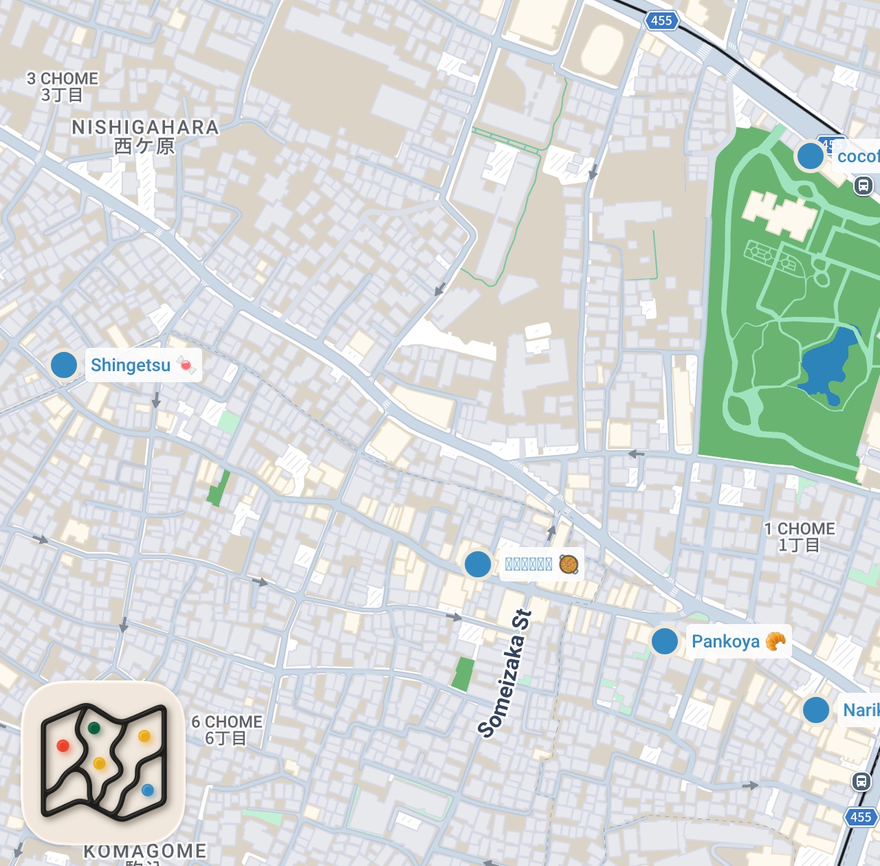 Map preview for 【駒込 霜降銀座商店街】グルメ攻略ガイド（松阪牛メンチカツや玉子サンドなど紹介）