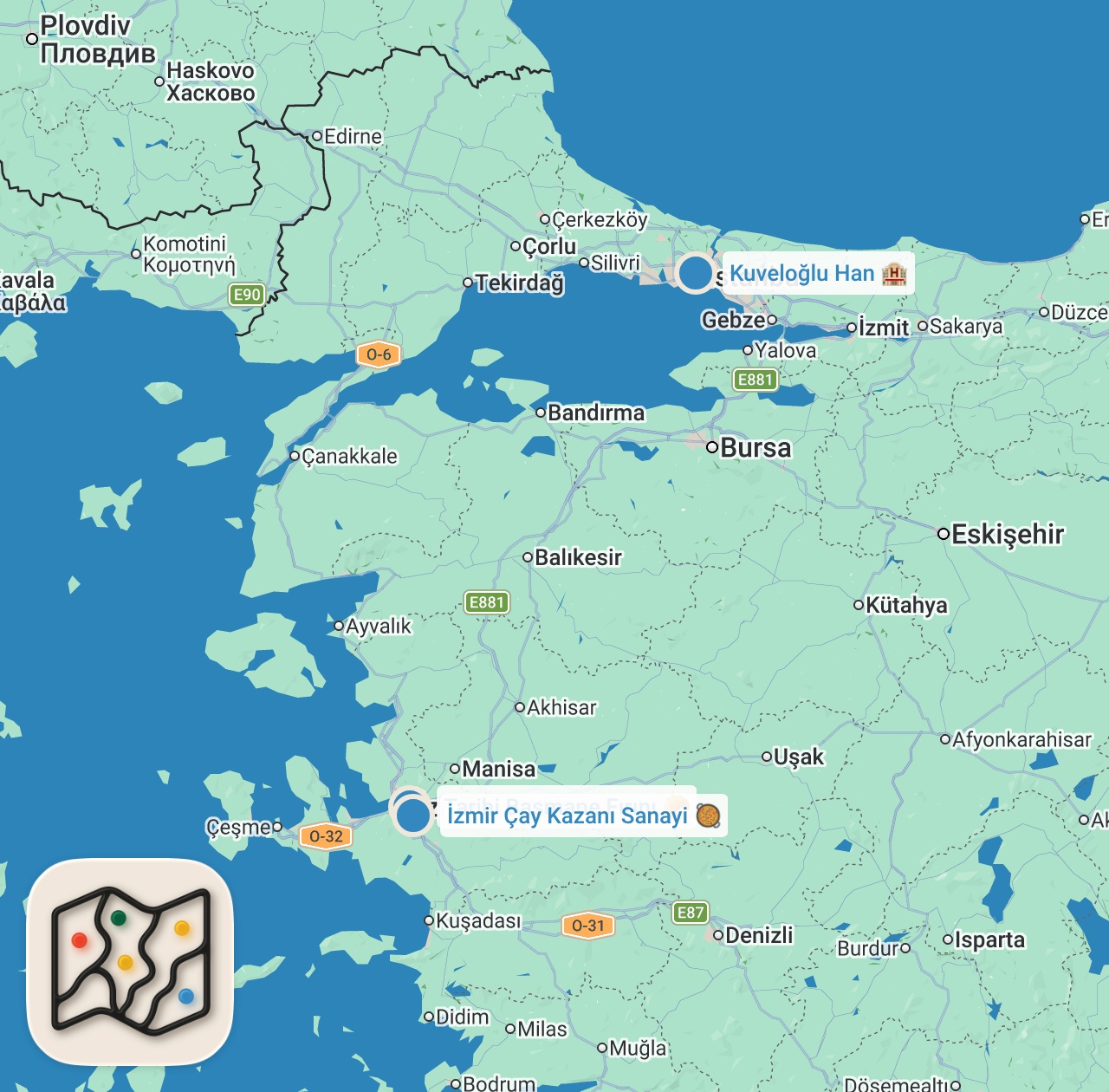 Map preview for Dizilerin çekildiği 132 yıllık handa pide yedik