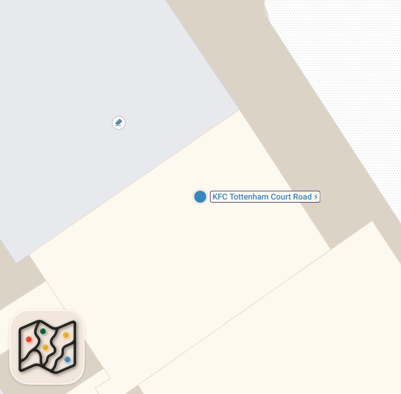 Map of 1 spots from US vs UK KFC