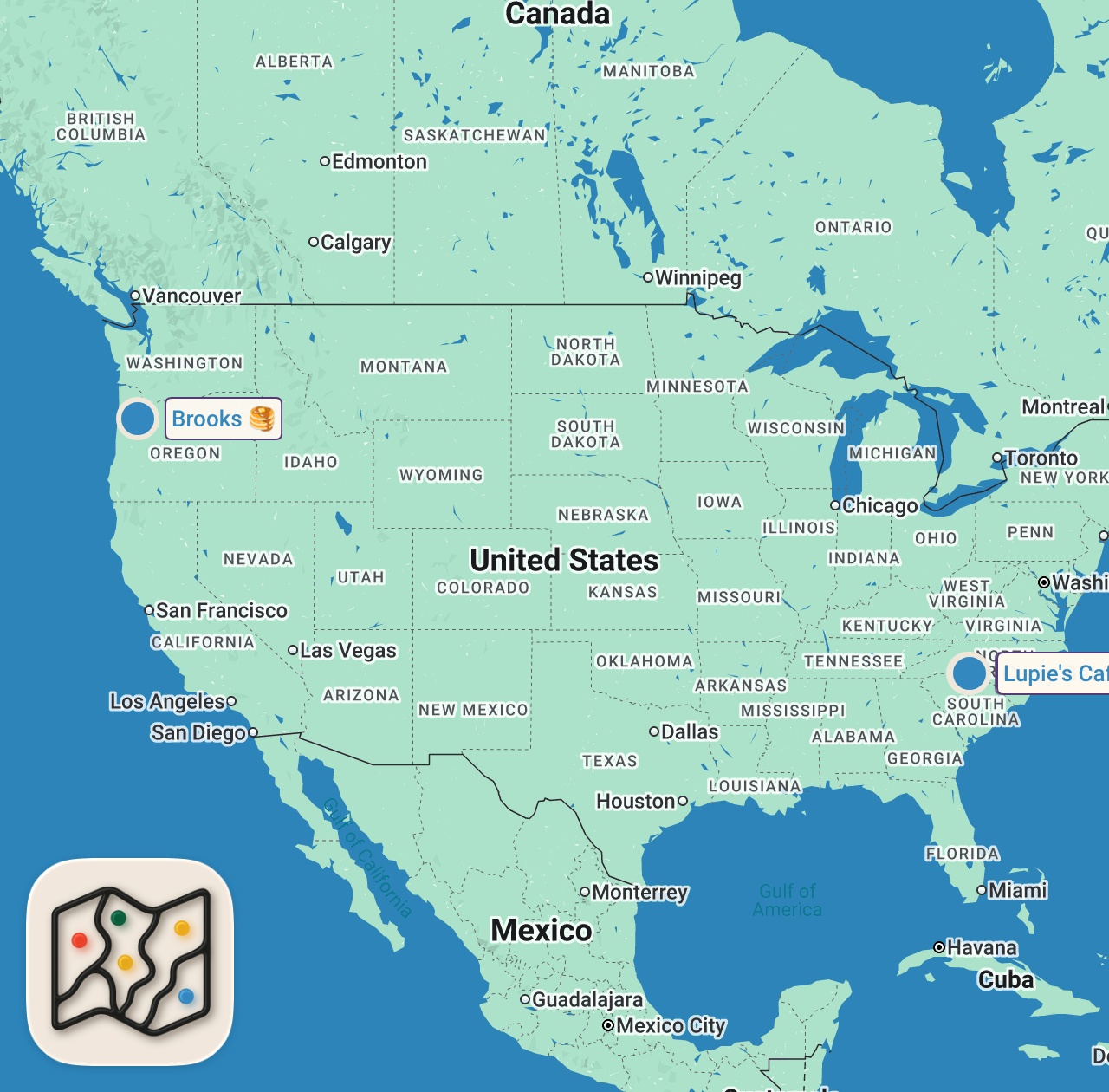 Map of 3 spots from Eating at SKETCHY Restaurants For 24 Hours... (North Carolina)