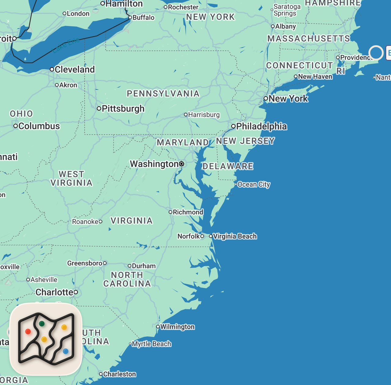Map preview for Snapping Turtle & Raccoon on the BBQ Trail | Bizarre Foods With Andrew Zimmern | Travel Channel
