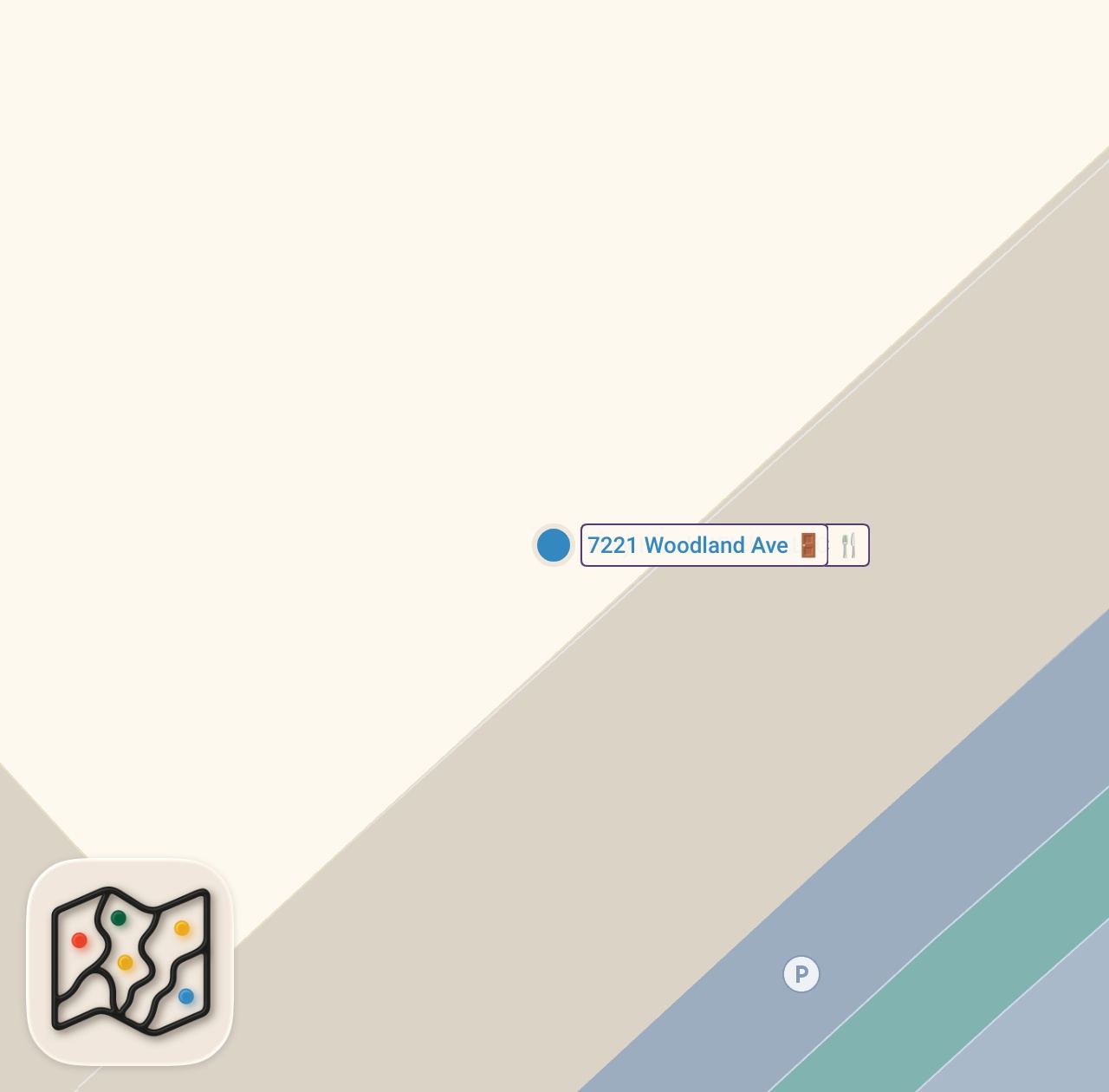 Map of 2 spots from I traveled over 2 hours to try this food stand…